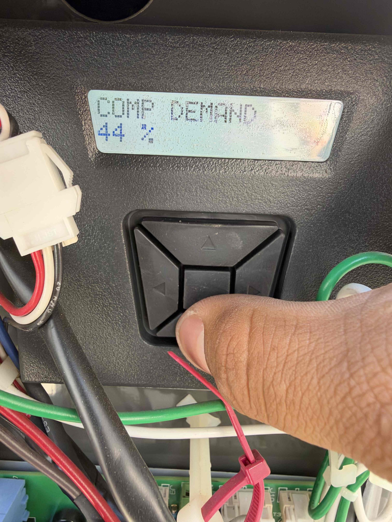 Maintenance on an American standard platinum series 5 ton horizontal heat pump. 20 x 30 filter located by kitchen. Attic access located by office. Condensation line cleared filter changed. Verified all electric electrical and safety. Check system sequence of operation. 1050 thermostat shows previous alert, error code 67.04 Dome T sense. Checked compressor amps, checked fan motor ramps, checked fuses and disconnect box, checked Freon and pressure, checked dome temperature. Outdoor monitor shows no active alert. System had previous issues with Dome T sensor. System under warranty replaced dome sensor. Tested system operation. System is running an operational. Check dome temperature. System is working per manufacture spec.