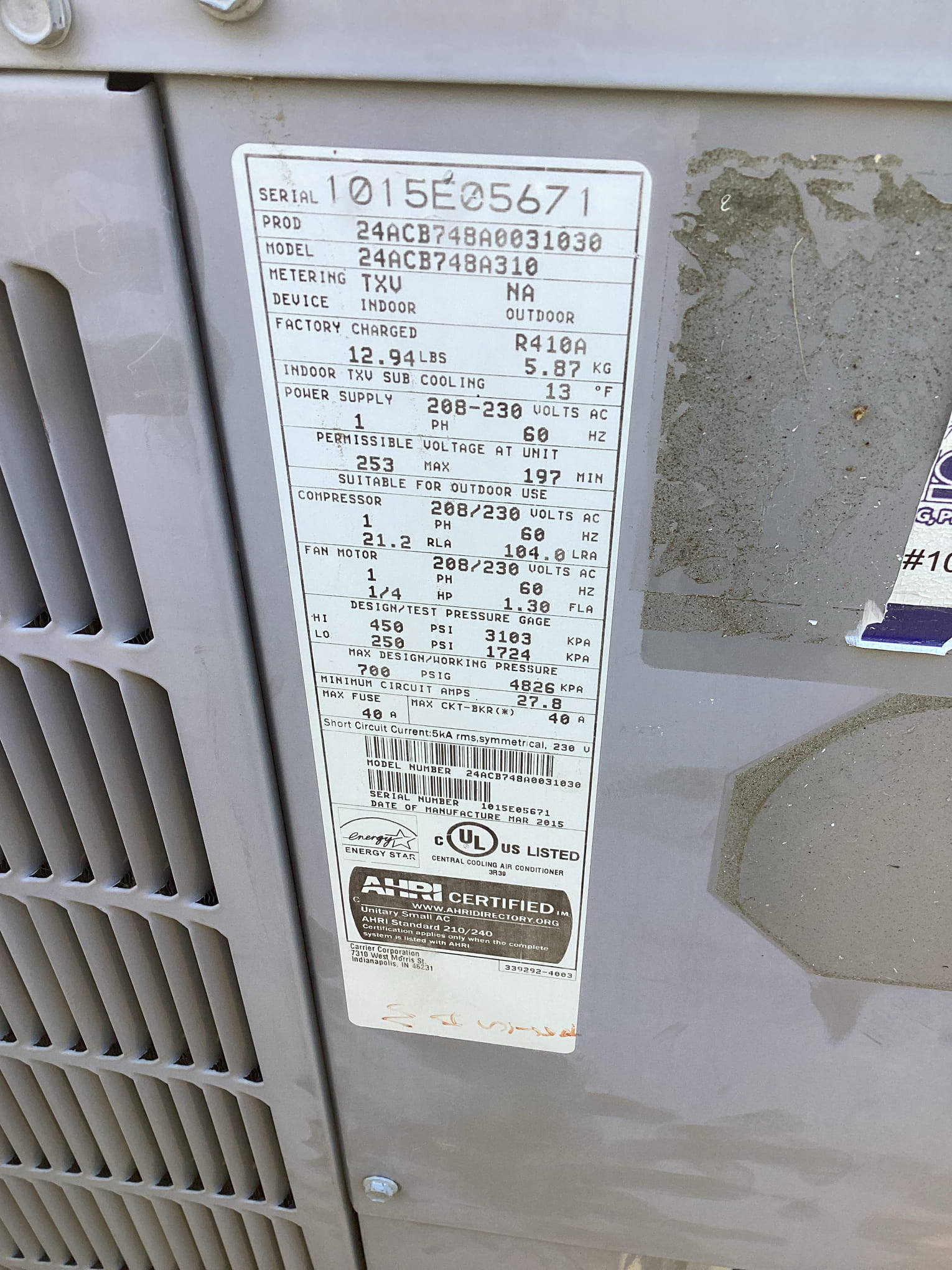 Indian Wells, CA - Installed 4 ton American Standard gold 17 upflow gas heat system
