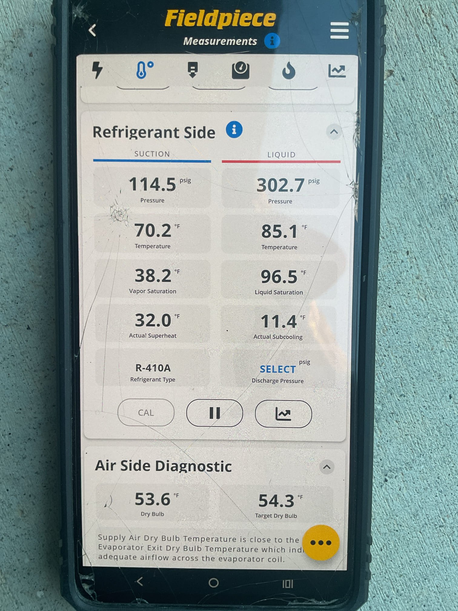 Demand call: system running all night

Upon arrival, client stated that system was running all night. Checked refrigerant temperature, pressure and subcool. Temperature split was 22°. Refrigerant levels and system performance was perfect. After diagnostics, checked thermostat and found that it was in program mode. Removed program and set thermostat for hold. Advise client to educate themselves on 1050 thermostat operation. System is cooling properly after diagnostics.