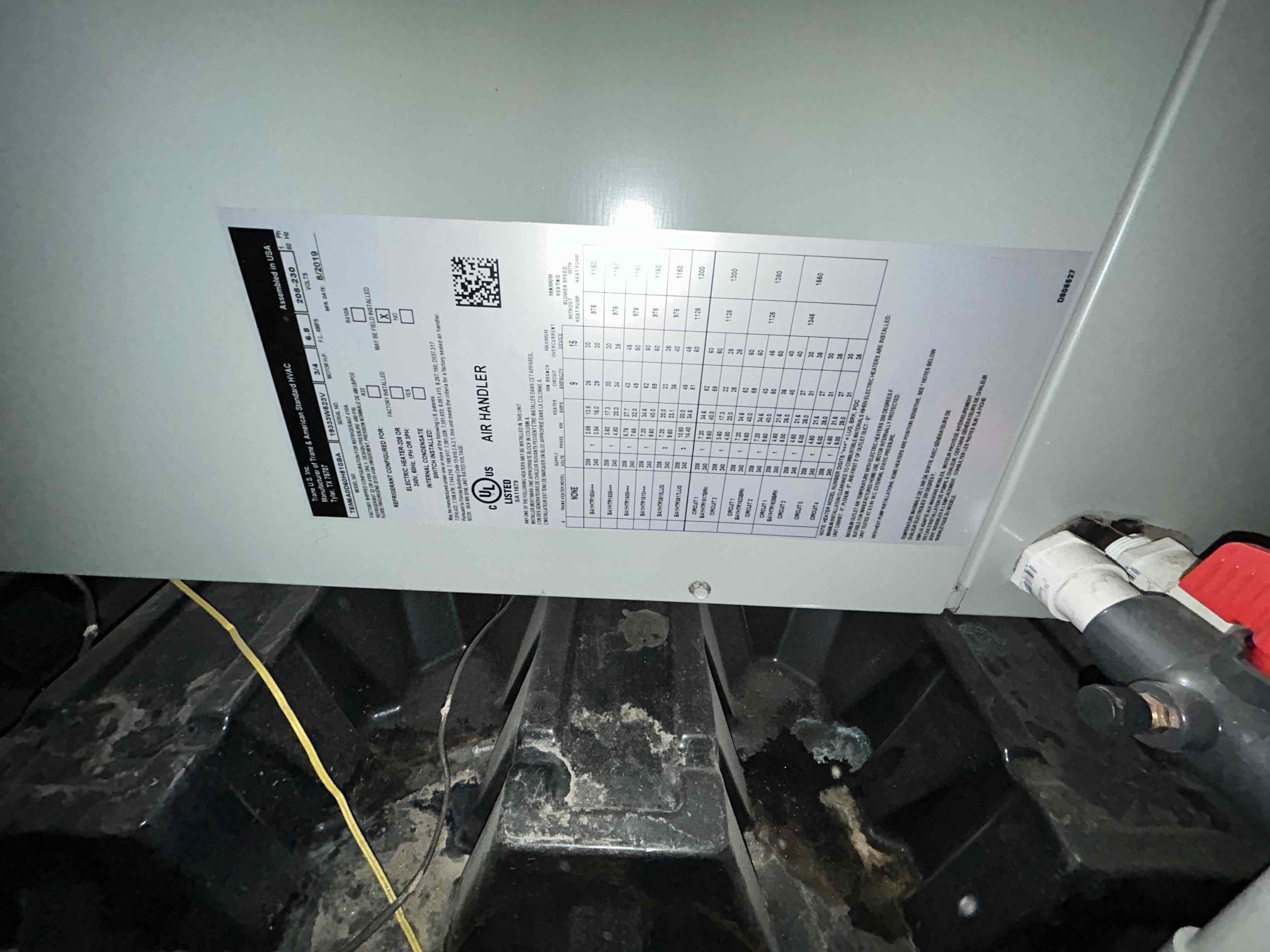Performed annual maintenance on 2019 American Standard Heat Pump split system 
Replaced the 20 × 30 and 10 × 10 air filters.
* Checked system operation and verified heating and cooling functions.
* Inspected electrical operating amperage.
* Checked low-voltage electrical connections and system feedback.
* Inspected ductwork for deterioration or visible damage.
* Cycled the system to verify proper operation.
* Checked compressor amperage, capacitor condition, and fan motor amperage.
* Cleared debris and obstructions from the outdoor unit and surrounding terminal area.

System Operation
The heat pump was tested in both heating and cooling modes. At the time of service, the system was operating properly.
Final Status: Annual maintenance completed. Heating and cooling operation verified at the time of service.