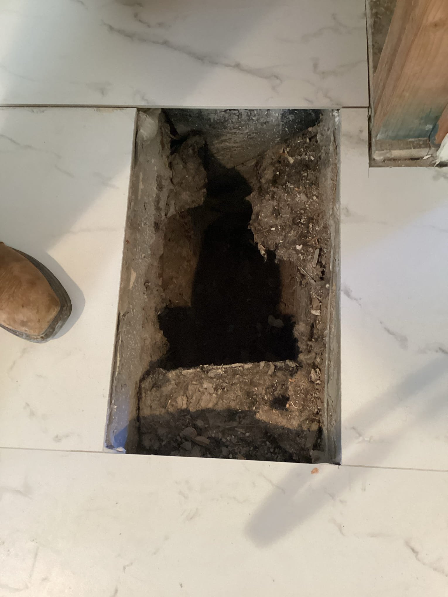 Indian Wells, CA - Relocate and replace attic ducting during remodel. Scope of work: 1. Replace furnace flue pipe and add 45 degree fitting. 2. Cut in supply in living room and connect new duct to extended plenum. 3. Connect separated duct off of extended plenum. 4. Cap duct on extended plenum not used to Susan bedroom. 5. Cut in new duct to Susan bedroom from rear of supply plenum a run to existing front bedroom register boot. 6. Relocate supply can approximately 4 feet on side wall of Susan bedroom. 7. Fabricate return can and install new duct liner. Hyde's will run the ducting but the wood needs cut by others to accommodate new ducting.