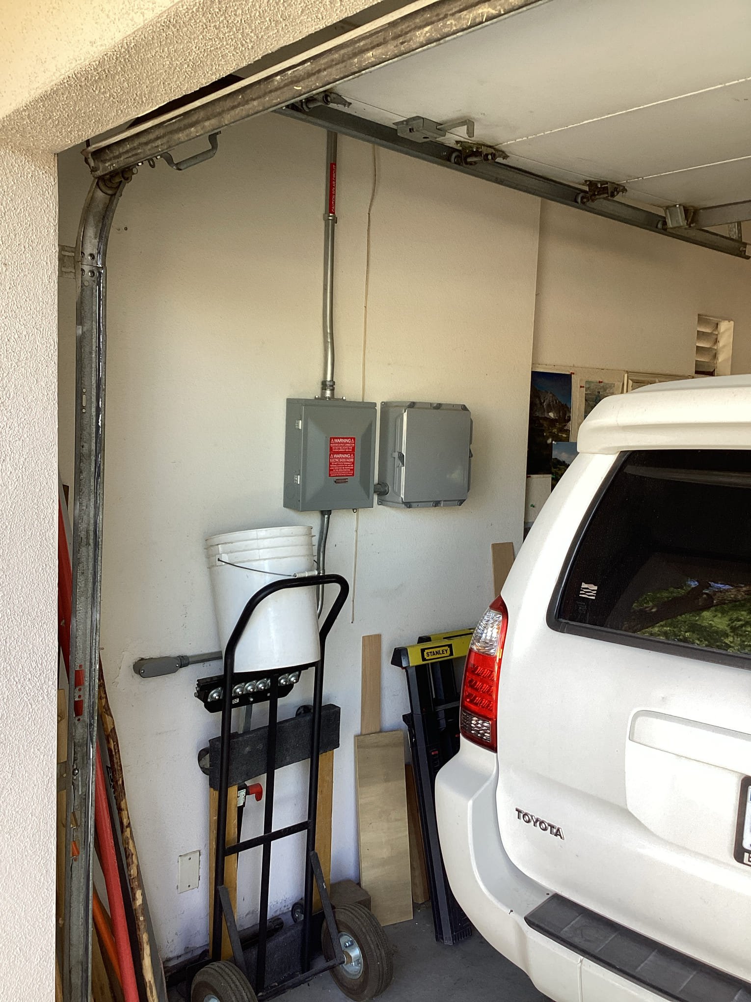 Arrived at customer’s home to give a price for running a new dedicated circuit for a stovetop that customer is purchasing, and for an ev charger circuit with a diagnostic for a fan in one of the bedrooms. Will use spare conduit into the attic and run romex from there through the attic and down the wall to stove location. On a separate trip we will set an outlet off the back of the main breaker panel and perform a diagnostic on a fan in the bedroom. 1 electrician 1 helper 1 day for stovetop. 1 electrician 3 hrs for the outlet and diagnostic 