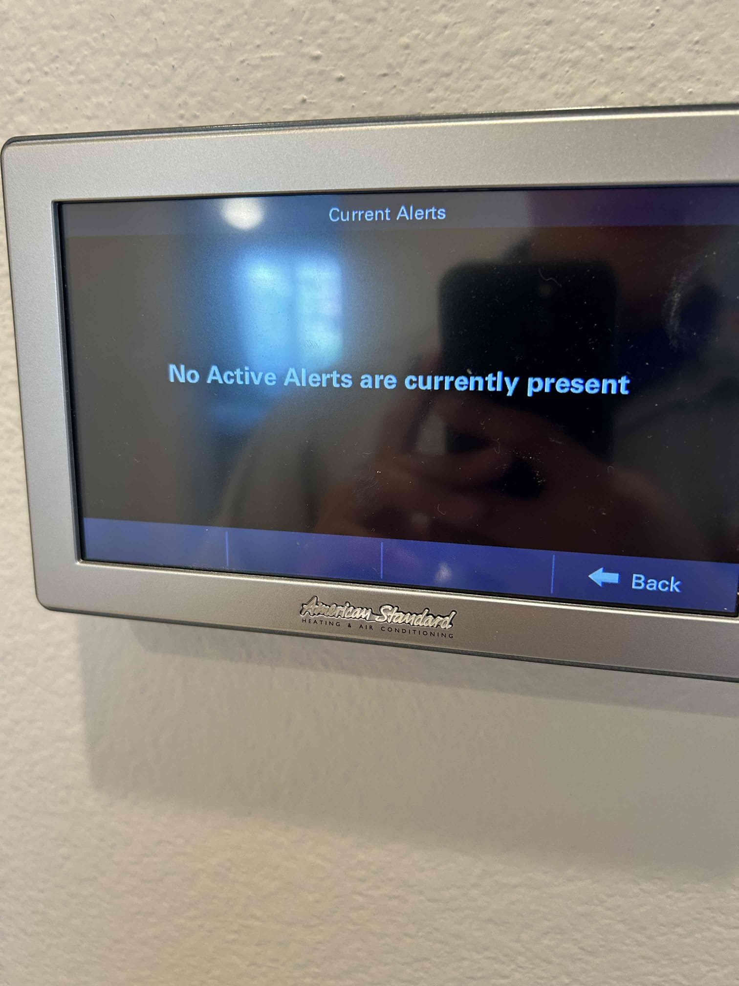 Performed annual maintenance on a 2022 American Standard Platinum Series split system. Changed out the 20x30 filter. Checked the 1050 thermostat operation and settings; no active alerts were present, and the thermostat was calling for both heating and cooling.

Completed sequence-of-operations checks, inspected the control board and electrical components, checked blower motor amperage, and verified temperature rise. Inspected ductwork; no collapsed or deteriorated duct sections were found. Cleared the condensate drain line to ensure proper drainage.

Client has three mini-split systems located in the master bedroom, Casita, and garage. Washed all mini-split filters and coils.

All systems were tested and are operating properly in both heating and cooling modes at the time of service.
