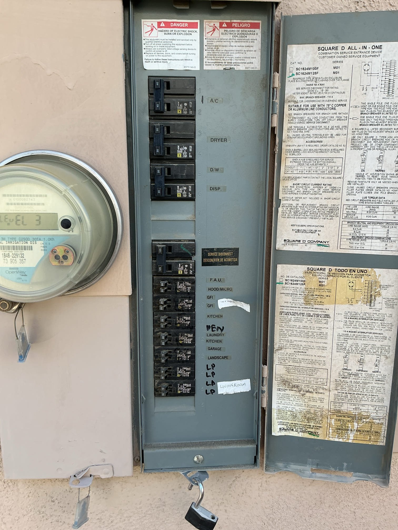 Arrived for a complimentary electrical safety inspection. During inspection of interior outlets I discovered that they are not up to code and backstabbed. Tamper-resistant receptacles feature internal spring-loaded shutters that block foreign objects from being inserted into only one slot. The shutters only open when equal pressure is applied to both sides simultaneously (as with a standard two- or three-pronged plug), preventing children from getting shocked by poking items like paperclips or keys into the wall. Having backstabbed outlets is dangerous because the internal spring clips can lose tension over time, leading to loose wires, arcing, overheating, and potential electrical fires.
Lastly I recommended having a whole home surge protector installed. A whole-house surge protector is very important because it defends your entire electrical system and major built-in appliances from sudden voltage spikes. Installed directly at your main electrical panel, it blocks external power surg