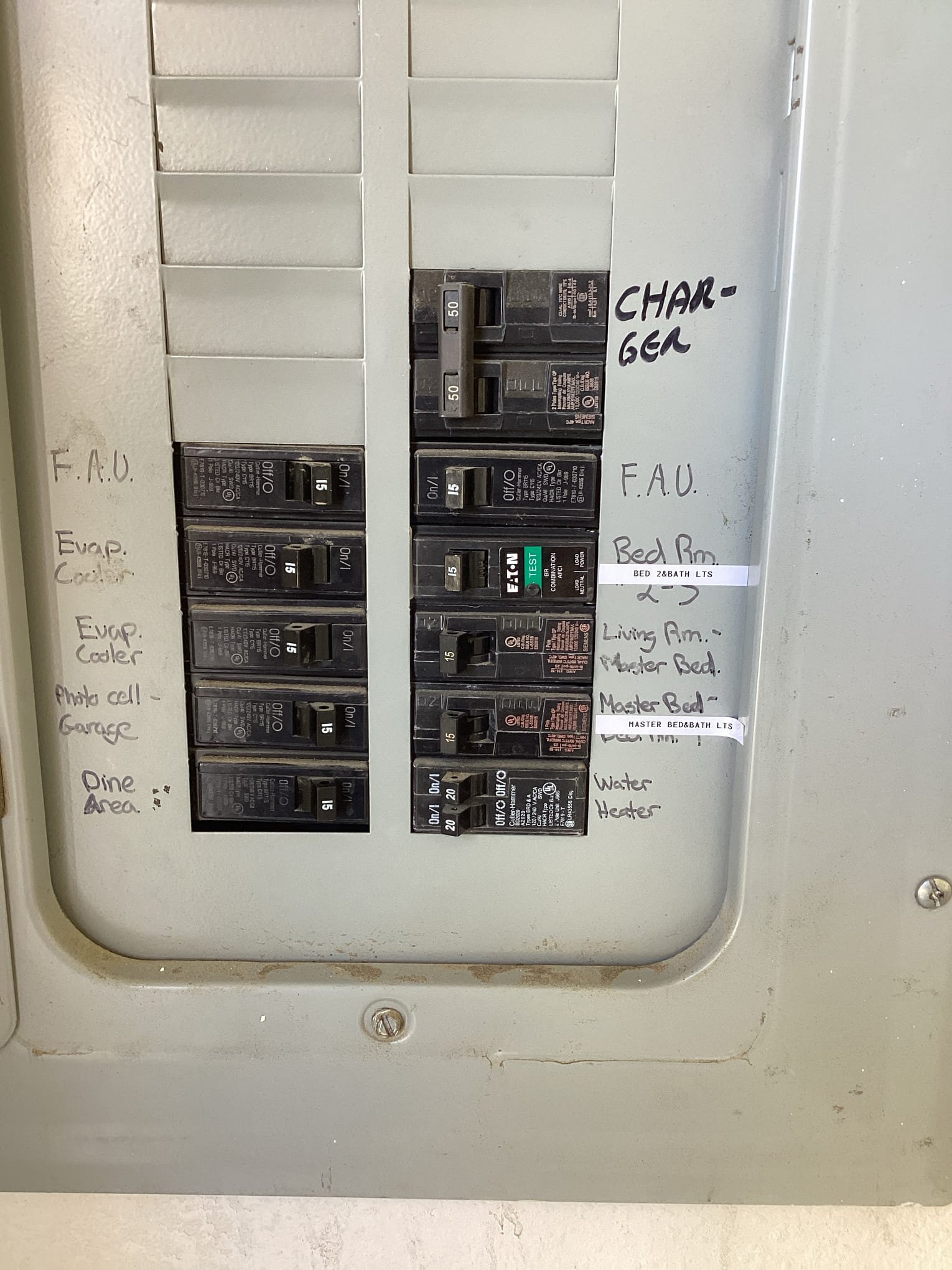 Rancho Mirage, CA - Arrived at customer’s home to cut in outlets, replace switches with dimmers, perform a diagnostic on exterior outlets, label sub panel, change sub panel breaker, and install customer supplied light fixtures in both walk in closets.
