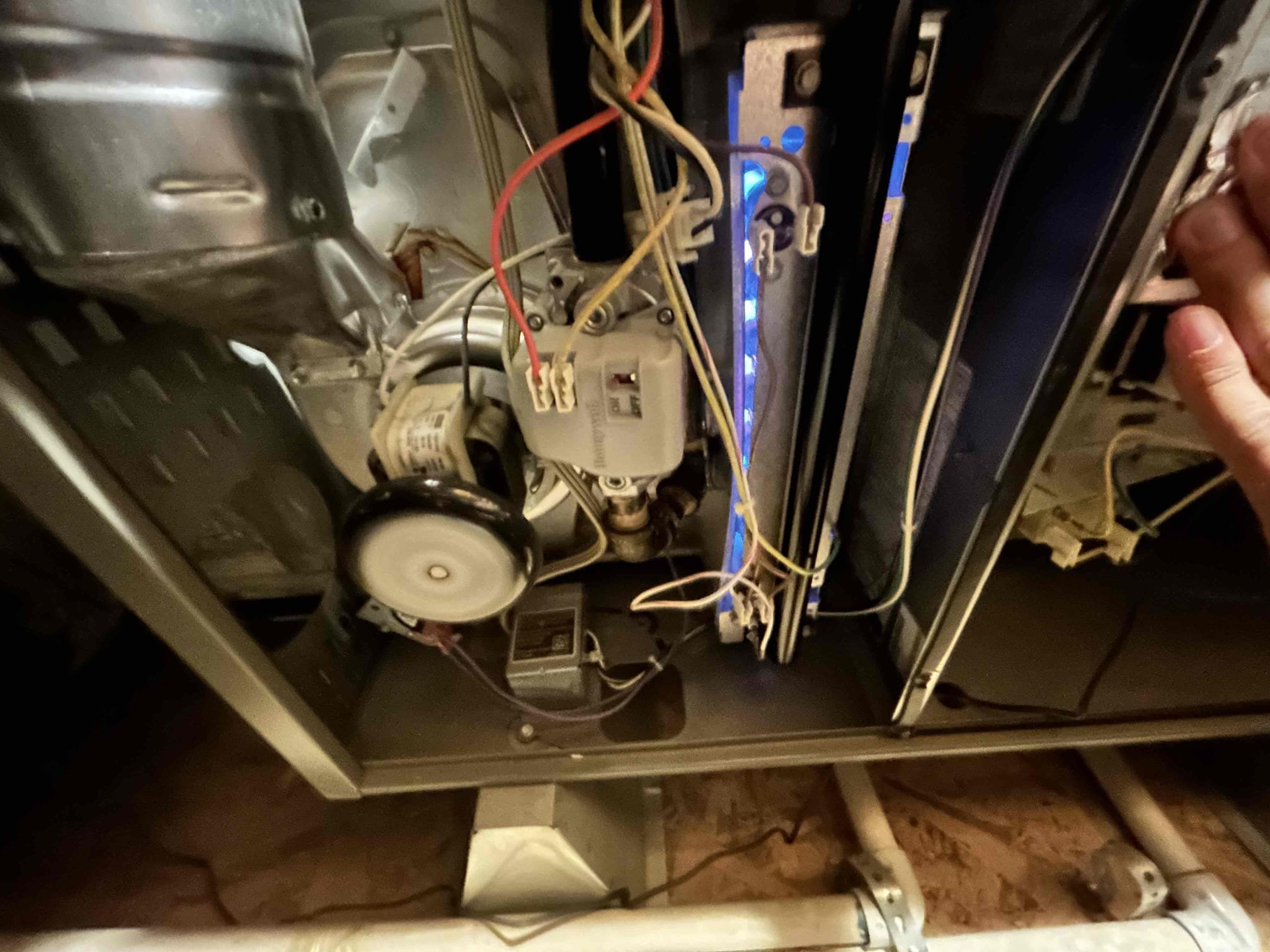  Performed annual maintenance on 2012 Lennox split system 
* Replaced air filters: one 20 × 30 and one 20 × 20.
* Inspected furnace operation and checked the gas valve.
* Inspected safety switches and flame sensor.
* Checked motor operation.
* Inspected the circuit board; no fault indicators or alerts were present.
* Cleaned the furnace and accessible components thoroughly.
* Inspected ductwork for collapse, damage, or obstructions. No issues were found.
The furnace was tested and is operating properly in heating mode at the time of service. No  issues were found during the maintenance inspection.