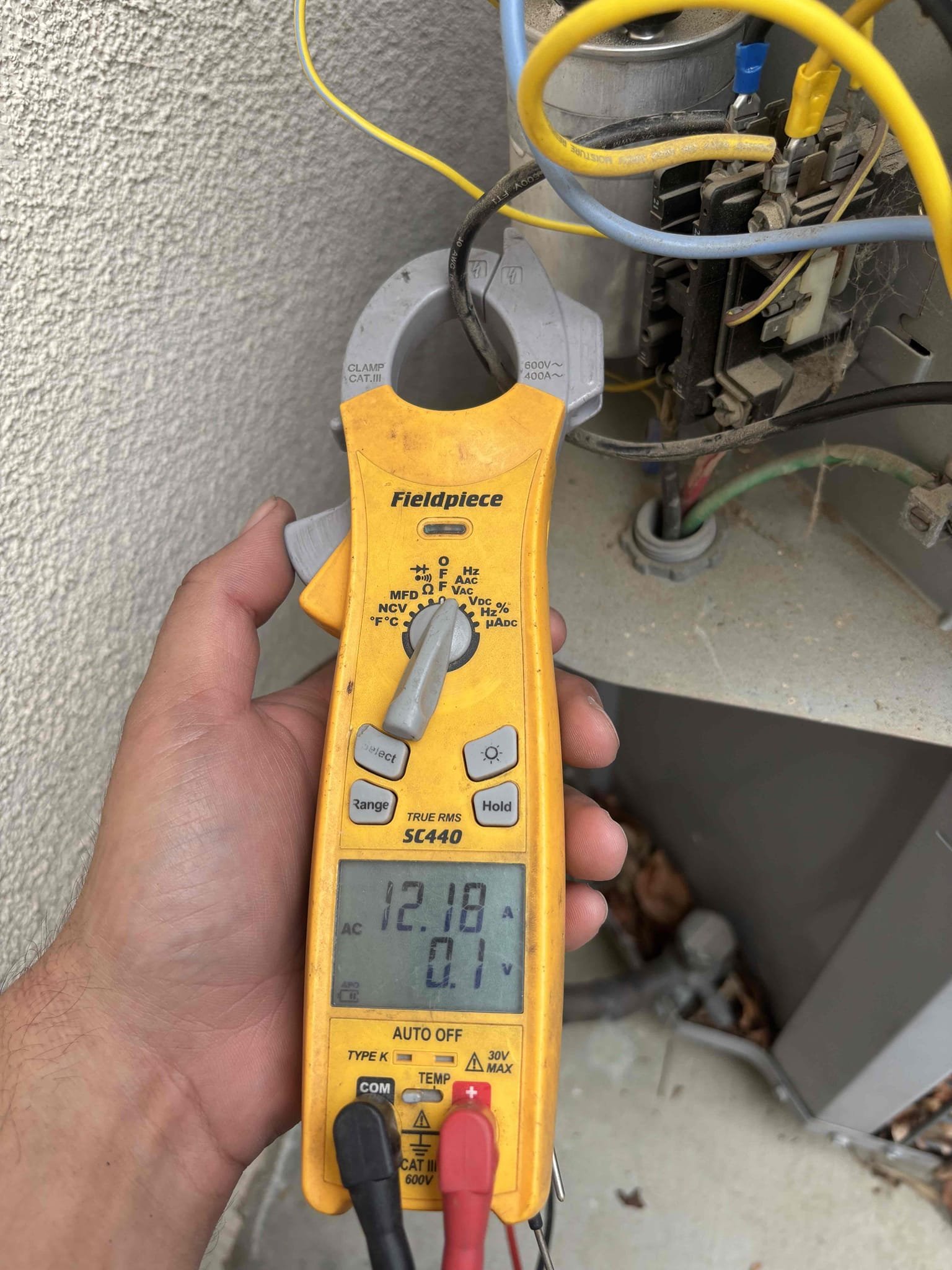 Upon arrival, indoor unit was operational. Found outdoor unit was non-operational with further investigation found a failed condenser fan motor informed client will need to replace. client agreed after replacing condenser fan motor tested out unit at this time. System is cooling down the house properly compressor amps are within range coming out at 58° from supply vent.