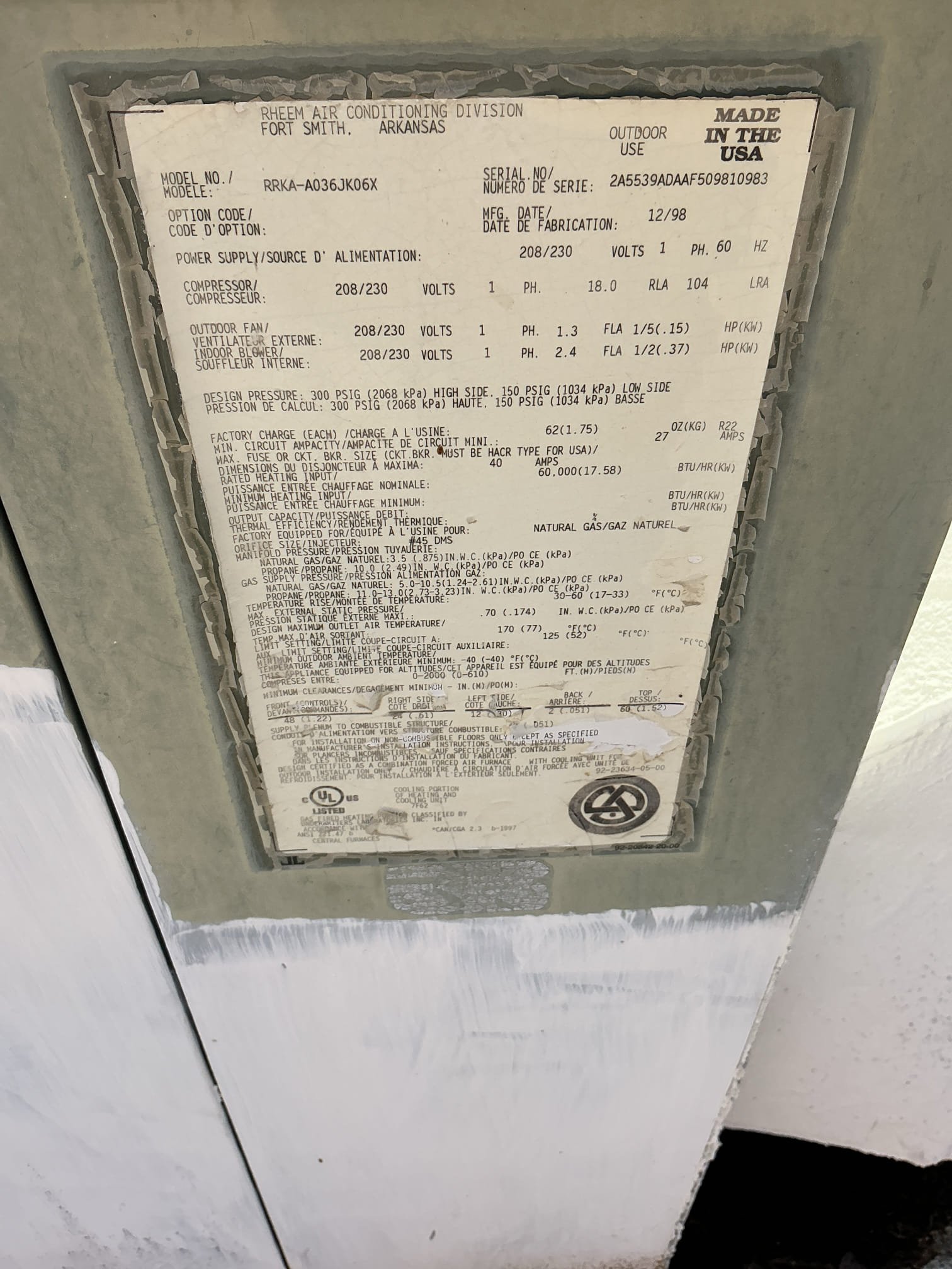 Indio, CA - Quoted on American Standard