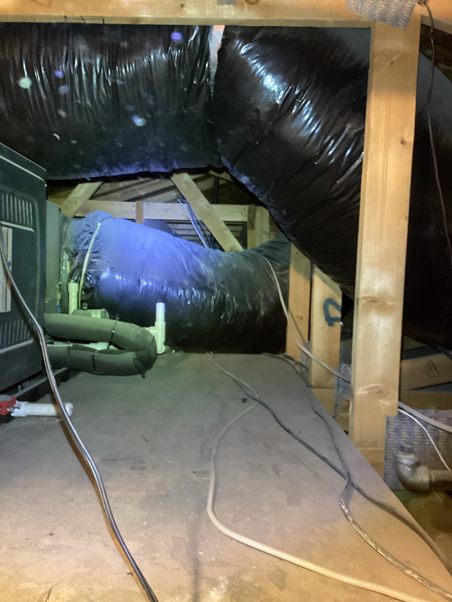 Arrived at customer’s home to give an estimate on installing two attic fans for customer. Upon further inspection of roof/attic and discovering that the customer desired exterior roof mounted exhaust fans cut in and installed, it was determined that it would be safer to have a roofer install exhaust fans so we can hook them up to power after. This is to prevent any possible leaks and to ensure a good seal on fan as we are not roofers. Customer informed me that if he can find a roofer to cut fans in , then we can come back to run power for them. 