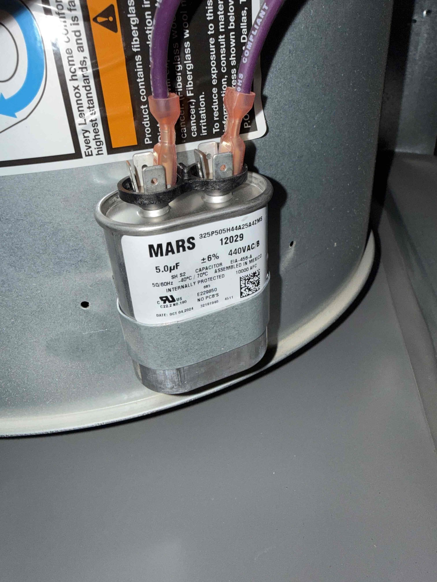 I Performed Maintenance on the Heating System. Also replaced a 16x30 and 14x14 Filters. The system is a 2009 model located in the hallway attic. I also flushed the condensation drain. I found that the blower motor run capacitor is rated for 5 Microfareds and we were reading 3.8. Recommended replacing capacitor and client agreed. I installed new blower motor run capacitor and test. Advised client about the age of the system. Client is considering replacement down the road. At the time of today’s service the system checked out operational at the time of the service. Scheduled next maintenance visit online and gave client 
Starbucks Card. 