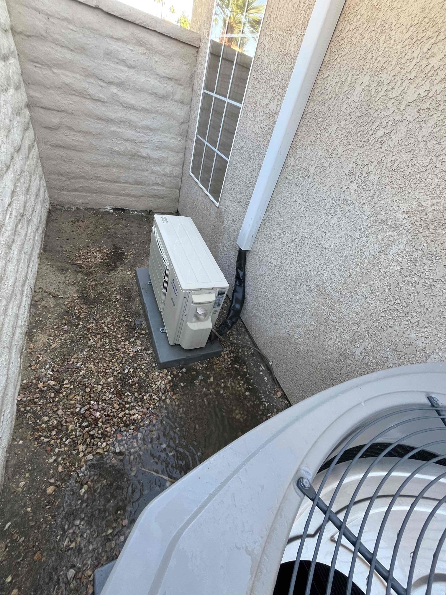 ❄️🔥💨
2023 American standard split heat/POV
Silver 14
Air handler located in attic
Condenser located on ground

Semi annual HVAC fall service
Replace 20 x 30 filter/ceiling mounted. Went up to the air handler cleared condensation line, inspected ducting and tested water safety switch, cleaned off platform and air handler.
Thermostat checked out OK

At Condenser
Check capacitor, fan motor, compressor, amps and voltage
Secured and clean electrical connections at condenser 
Rinse condenser coil, also rinsed ductless condenser
Filters for ductless unit were clean

✅
Equipment checkout operational at this visit

🎃☕️
Gave client Starbucks gift card for October maintenance

📆
Booked summer maintenance