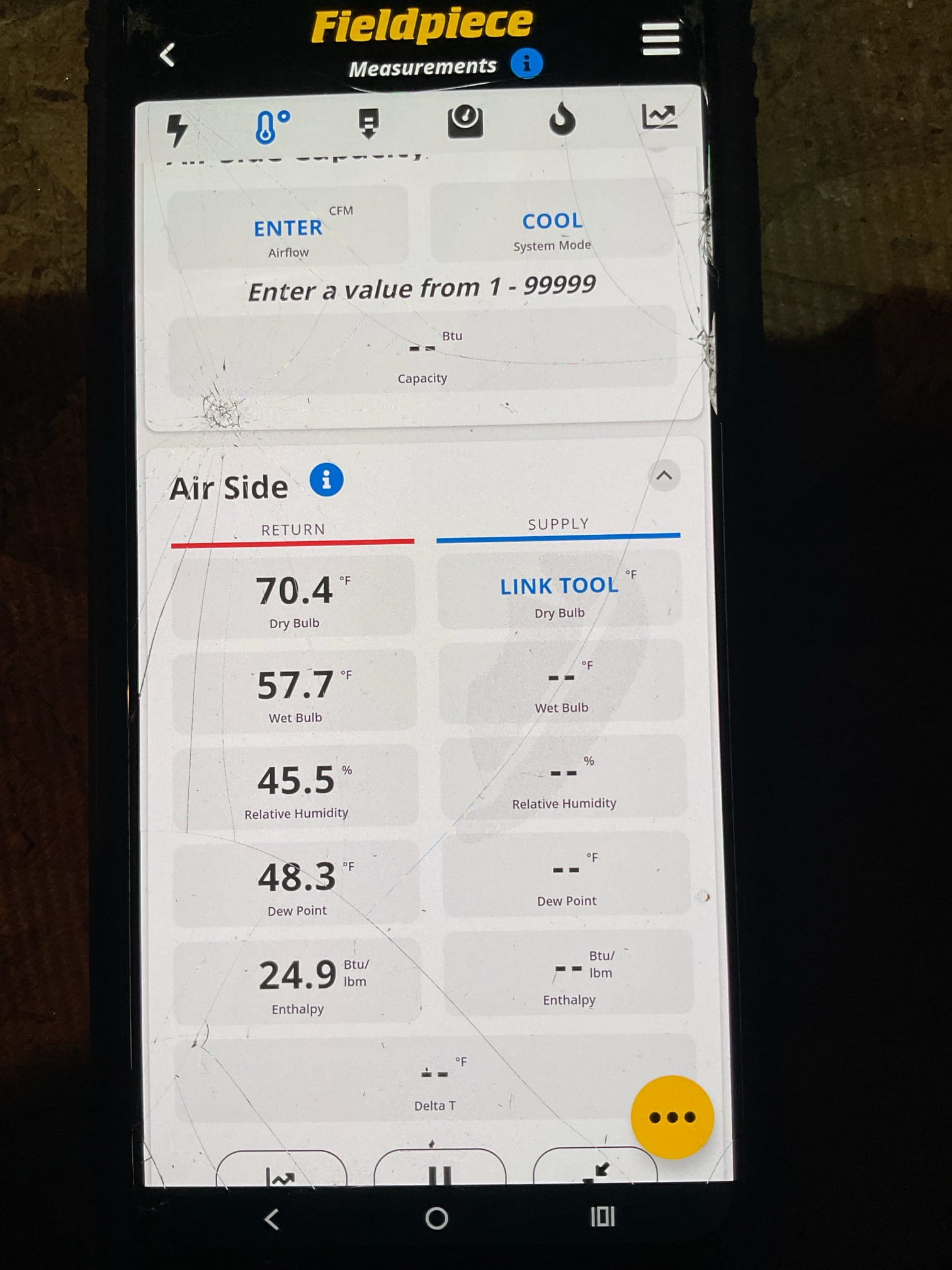Indoor unit safety inspection and maintenance. Cleared condensate and replaced filters. Perform refrigerant circuit diagnostic, static pressure testing and blower motor amp draw. Thermostat: OK. System is functioning according to manufacture specifications. Pre-booked summer maintenance – Starbucks.