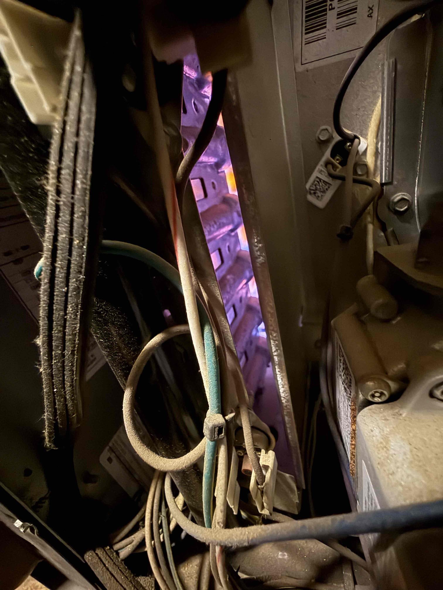 Performed indoor unit and heating maintenance on Lennox 80% gas furnace in hallway attic. Replaced 20x30 14x14 ceiling filters. Cleaned off dusty attic platform. Cleaned our dust from burner compartment. Cleaned off all dust from furnace area. Honeywell 6000 thermostat working properly. Sequence of operations was performed properly. Checked all heating, safety, and electrical components, all working properly. Removed attic insulation, and the black inner duct lining pieces from living room supply vents by back sliding  door. No leaks found at return ducts, they had a rat issue but roof was sealed where they came in and traps around furnace area. Informed homeowner if debris returns to let us know and we can try to deep dive to locate and fix issue , ducts have lots of up insulation and it’s furthest ducts from unit. 