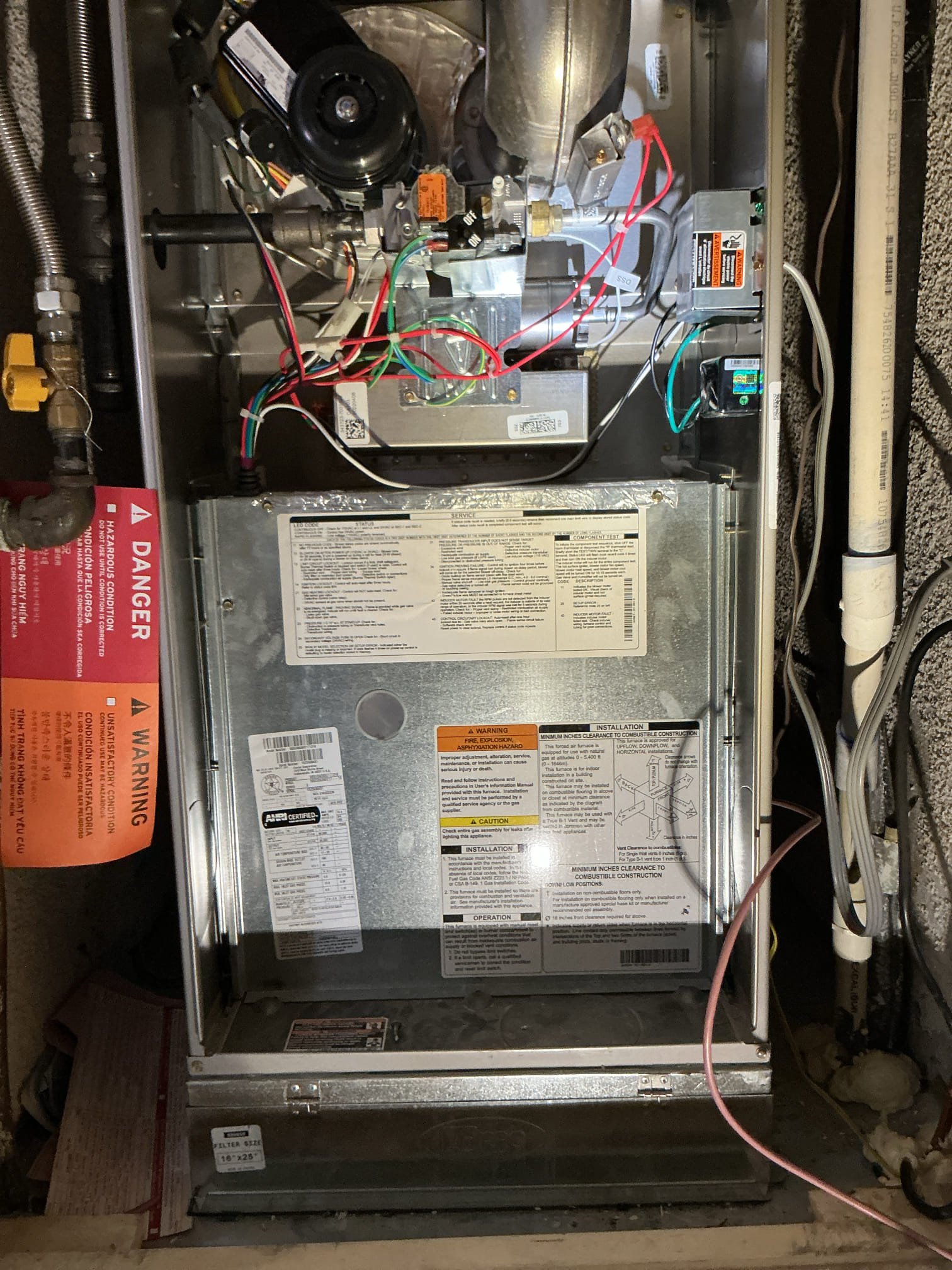 Arrived to run new thermostat wire from fau closet to outdoor unit. When I arrived I saw that there was no access to the attic. I asked the customer that we would have to run conduit across the roof and down the wall. He said he would have to get approval from the HOA in order to proceed. Additionally he also mentioned that the temporary thermostat wire that was ran is not working as he has been without cooling sine it was ran. I called the office and had them schedule a HVAC tech to come out and troubleshoot the AC. I discussed with the customer when he gets approval for the conduit to contact myself or the office so we could provide an estimate to run the wire. 