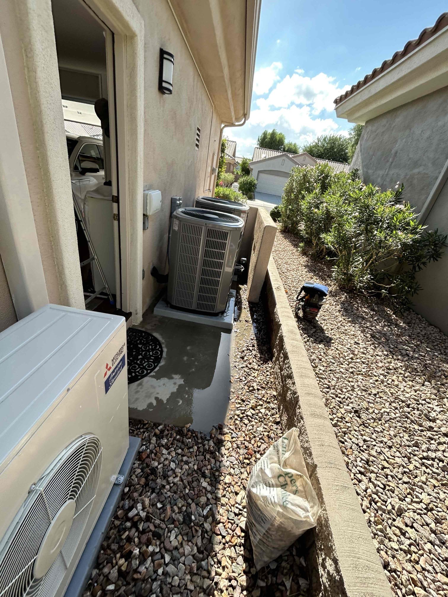 Performed annual maintenance on two 2024 American Standard Platinum Series heat pump systems, one 3-ton and one 4 ton. Replaced the 16x25 and 20x25 filters located in the filter racks in the upper and lower areas.

Inspected the heating sequence of operations, blower amperage, temperature rise, and electrical components. Cycled both systems in cooling mode and checked compressor amperage, outdoor fan motor amperage, and system alerts. Both outdoor units indicated no active alerts. Thoroughly rinsed the condenser coils and cleaned the mini-split filters and coils. Cleared both condensate drain lines to ensure proper drainage.

Both systems are operating properly in heating and cooling modes at this time. Client would like to renew the maintenance plan when it is due.