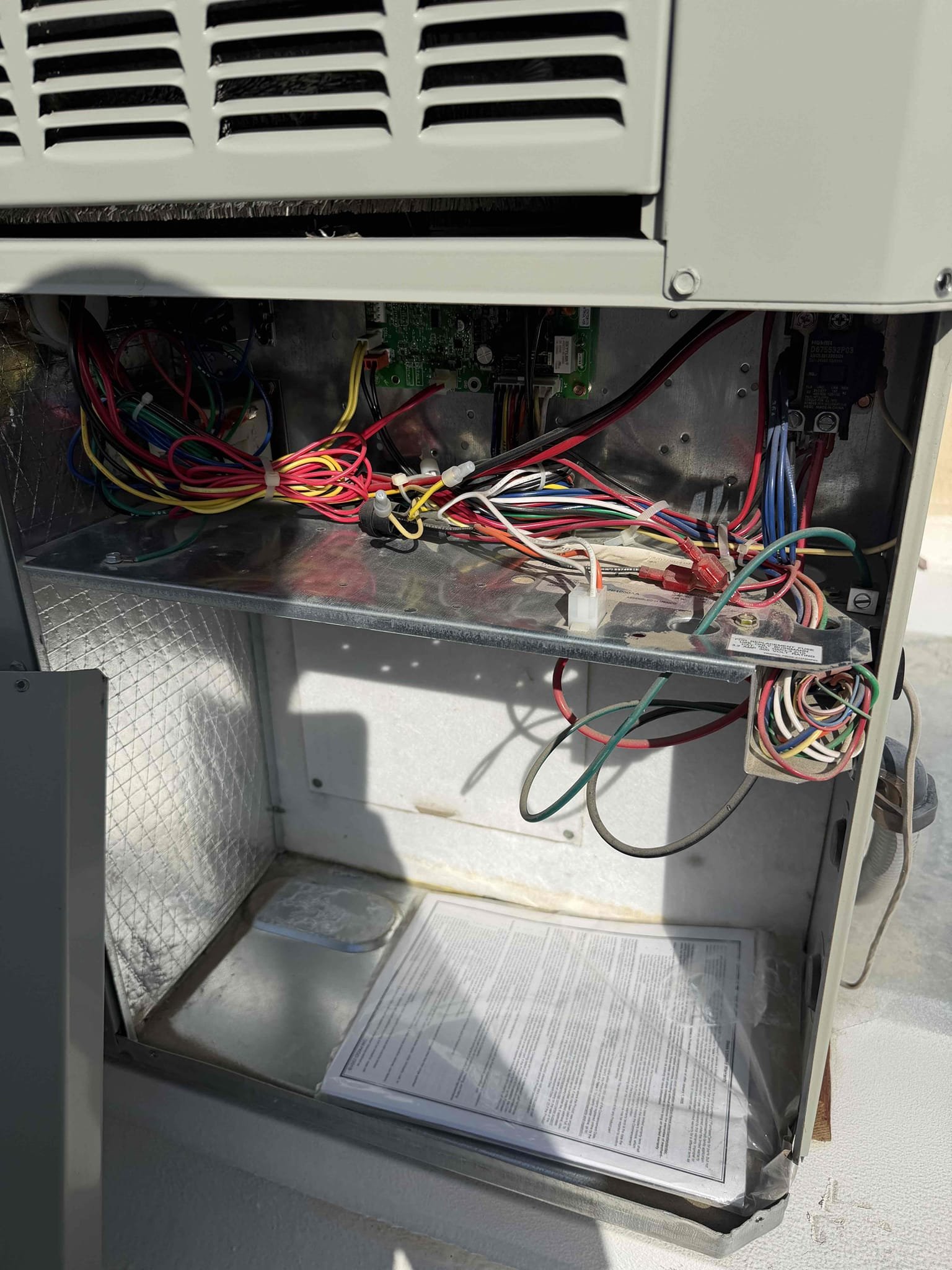 Performed heating maintenance on two 2025 American Standard package units. Filters were located in the ceiling and replaced with new filters. Flushed the condensation lines to ensure proper drainage. Checked amperage and voltage, verified the sequence of operation, inspected capacitors, and checked the temperature split on both systems. Cleared accumulated dust from the electrical component areas. All components checked were within range, and both systems are operating within specifications in heating mode at the time of maintenance. Provided the customer with a Starbucks gift card.