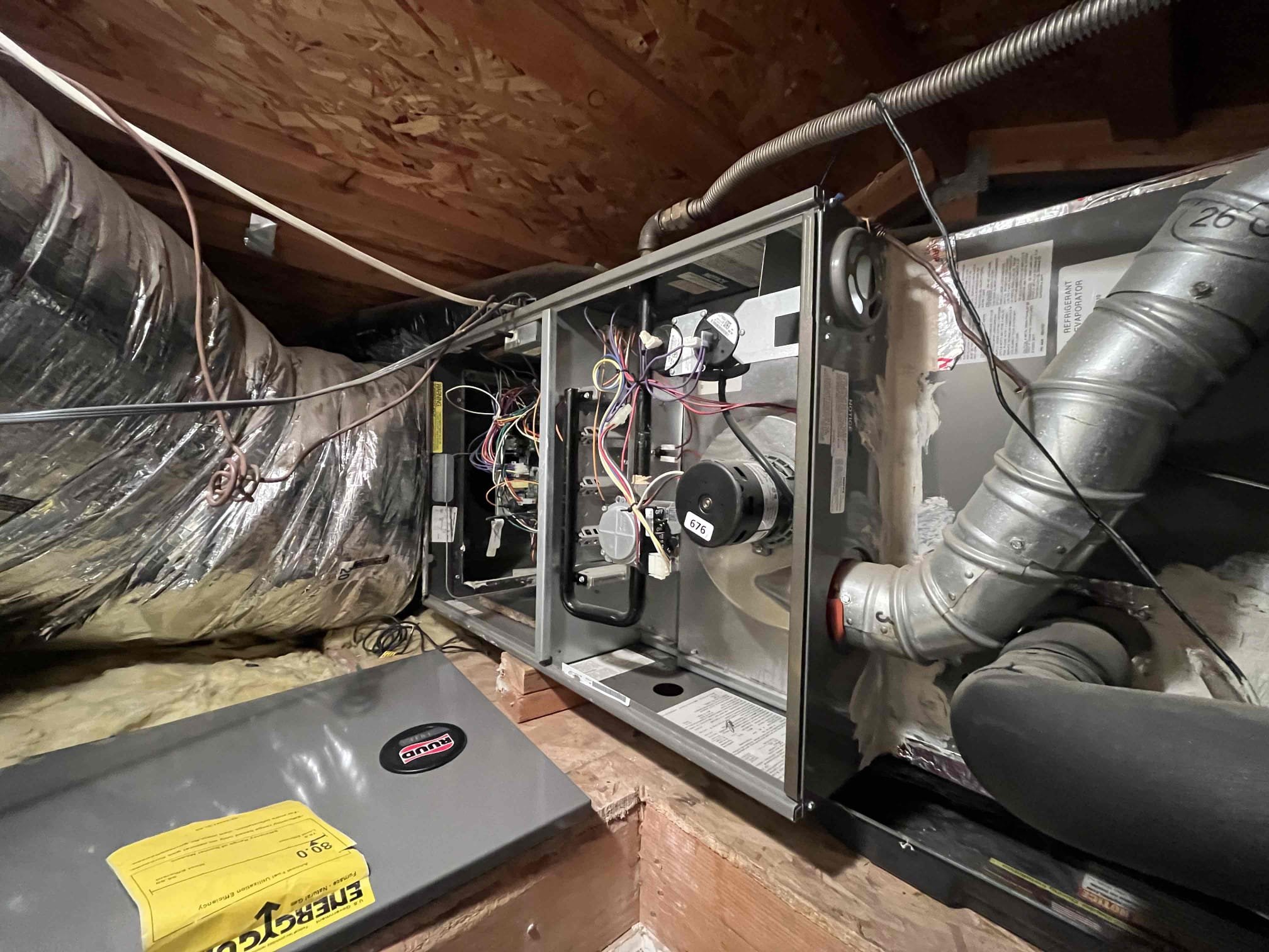 🔥💨
Two system maintenance
Furnaces are located in separate attics
Condensers are located on ground

Semi annual HVAC fall service
Replaced three filters 20 x 20. 16 x 30.  20 x 30. All ceiling mounted.
Cycled equipment followed heating sequence of operation into a farm motor, blower motor, flame, sensors, gas, pressure, heating safety sensors, amps and voltage
Cleared condensation lines, cleaned out burners, furnace, and mechanical platform
Thermostat checked out OK, ( living room thermostat intermittently dropping 54°) thermostat had been made manual at last visit
Reset thermostat again, did inform client thermostat might be faulty.

Check for carbon monoxide throughout the house/nothing detected

✅
Equipment checked out operational and within the limits

☕️🎃
Gave client Starbucks gift card for October maintenance

📆
Booked summer maintenance