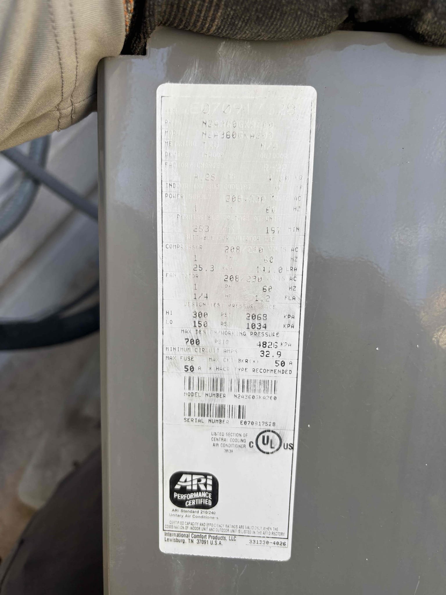 Upon arrival, Client wanted to have a quick check up on outdoor unit as she stated that outdoor unit is making a loud noise than usual. With further investigation informed client that noise level is completely normal for the age and condition of unit. Checked out all electrical components such as run capacitor, compressor, amps and fan motor amps fan motor amps were above manufacturer specifications. Everything else is within range inform Client that system is way past life expectancy, and would highly recommend a full replacement both outdoor and indoor unit both are original to home. Client understands and just wanted to make sure everything is working. OK. System is cooling down the house properly will send estimate via email for a new condenser fan motor. 