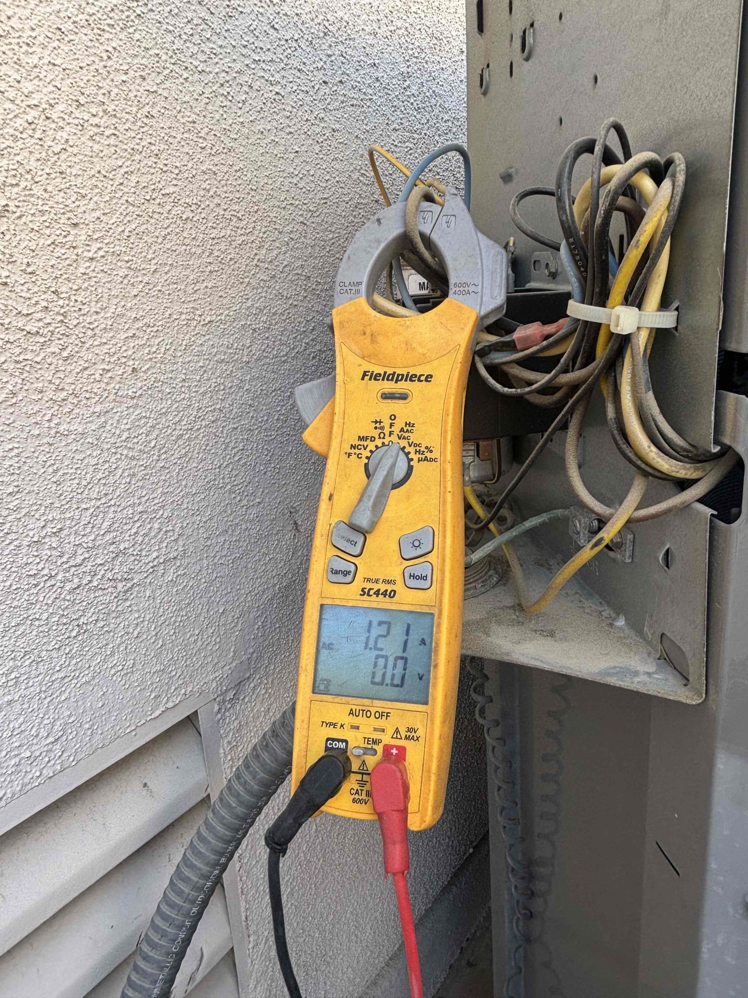 Upon arrival, Client wanted to have a quick check up on outdoor unit as she stated that outdoor unit is making a loud noise than usual. With further investigation informed client that noise level is completely normal for the age and condition of unit. Checked out all electrical components such as run capacitor, compressor, amps and fan motor amps fan motor amps were above manufacturer specifications. Everything else is within range inform Client that system is way past life expectancy, and would highly recommend a full replacement both outdoor and indoor unit both are original to home. Client understands and just wanted to make sure everything is working. OK. System is cooling down the house properly will send estimate via email for a new condenser fan motor. 