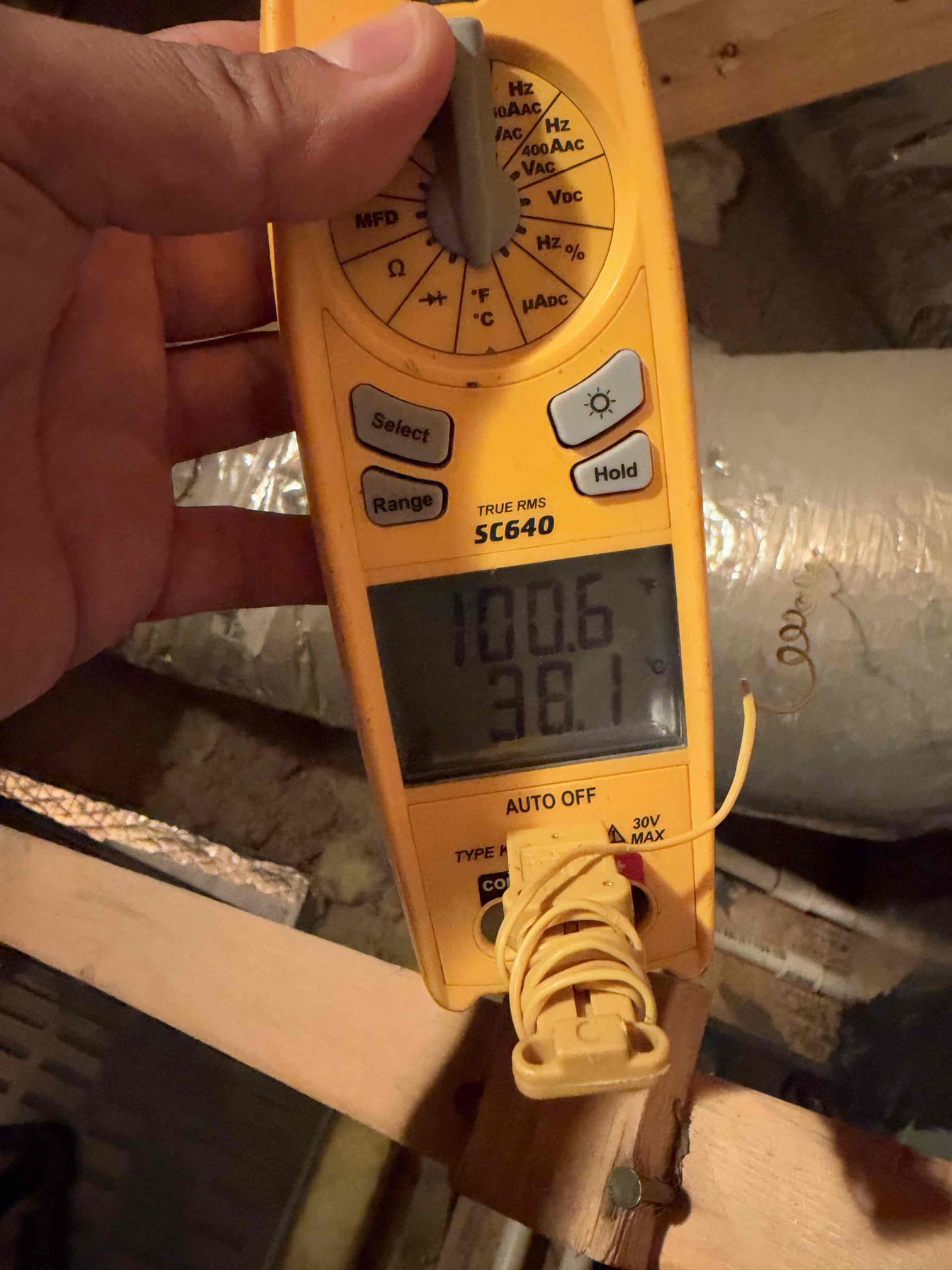 Maintenance on an American standard platinum series horizontal 5 ton split system. Attic access in master bedroom closet. 20 x 25 filter in hallway and 14 x 14 in master bedroom. Condensation lines cleared filters changed. American Standard thermostat shows no active alerts and working properly. Verified condensation line draining properly. Verified all electrical and safety. Check system sequence of operation. Checked inducer motor, checked pressure switch, checked igniter, checked 24 V on gas valve, checked flame sensor, checked blower motor, checked motherboard. Verified system is heating. All within range and working properly. System is working per manufacture spec. Spoke with client about indoor air quality products sent estimate. Gave thank you card and scheduled next maintenance appointment with client.