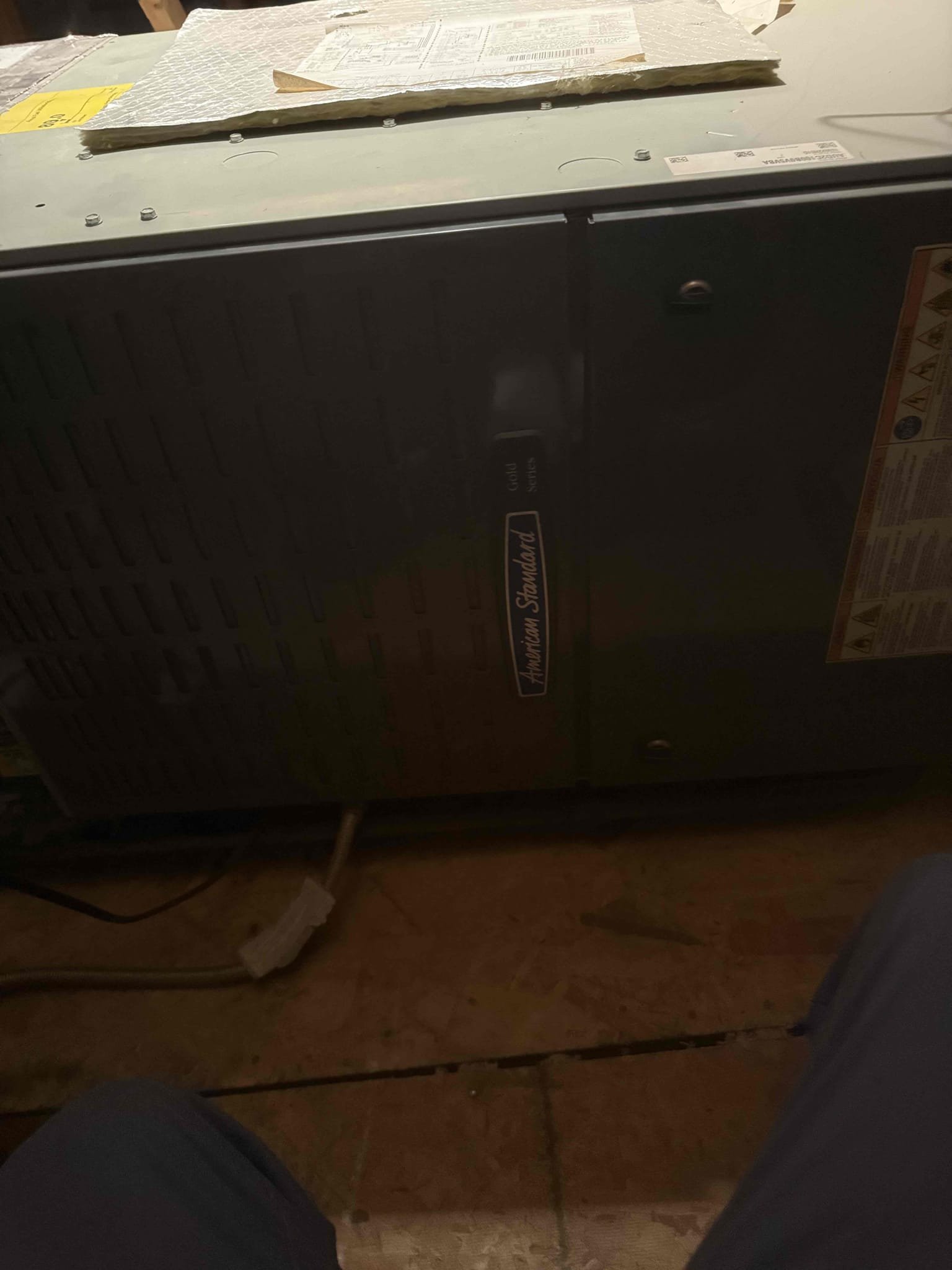 I Performed Maintenance on the Heating System. Also replaced a 20x30 filter. The system is a 2013 American Standard Gas Furnace model located in the master closet attic. I also flushed the condensate drain and Verifed proper drainage outside on the right hand side of the home. Cleaned mechanical platform in attic as well as furnace compartment. Verifed proper Heating sequence of operation as well as surge protector is working properly. At the time of today’s maintenance visit the system checked out operational. Scheduled next maintenance visit online and gave client Starbucks Card. 
