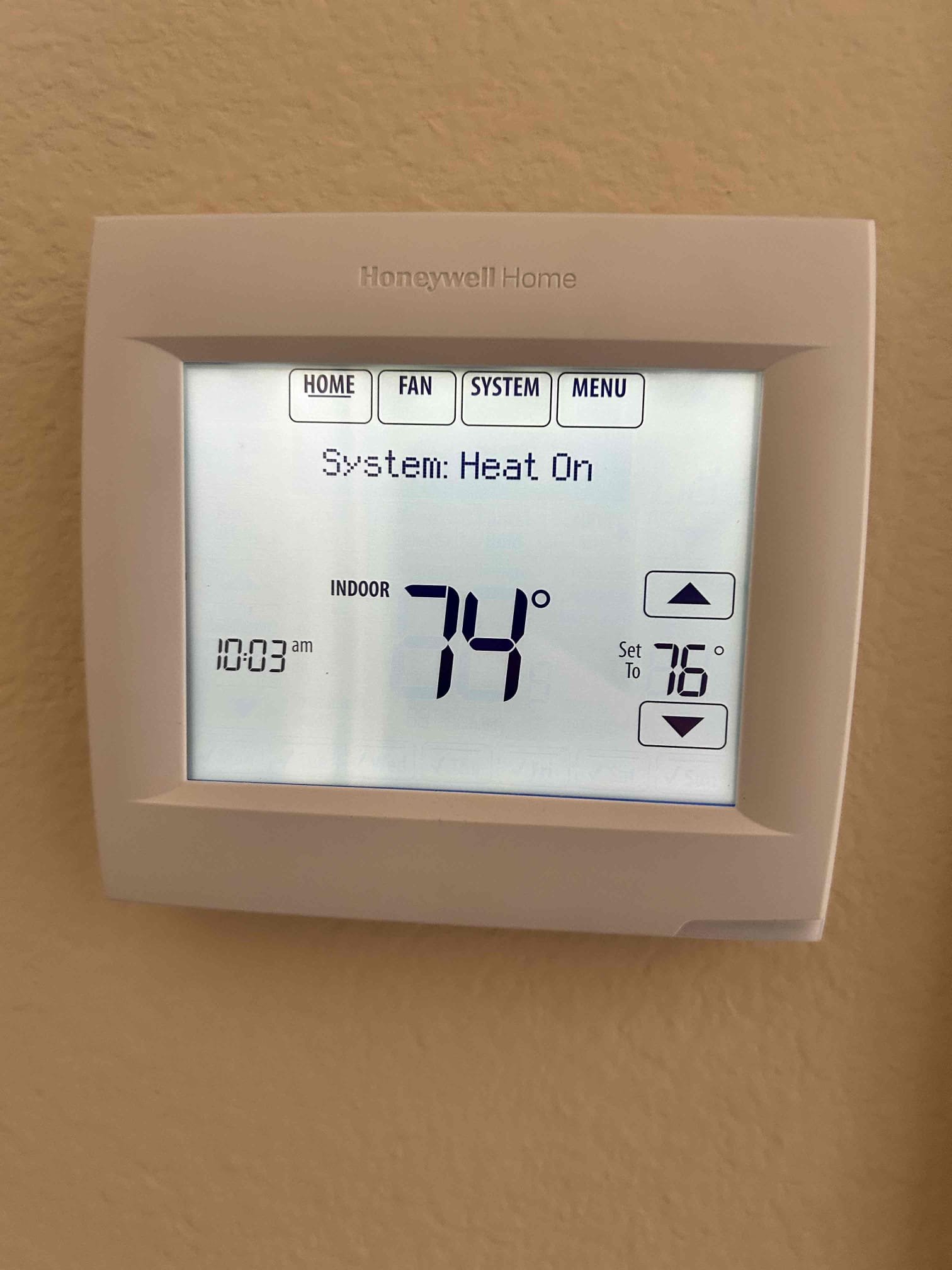 Equipment: 2025 American Standard 5-Ton Split Heat Pump System
 Performed annual preventive maintenance and operational checks on the heating and cooling system.
* Replaced the existing 20 × 25 and 14 × 14 air filters.
* Inspected the zoning system, consisting of one main Honeywell 8000 hallway thermostat and two bedroom sensors 8000
* replaced the batteries in both bedroom sensors.
* Checked system operation and motor amperage; motor

During the initial operational check, the thermostat called for heat, but the system was not heating properly.
 Inspected the thermostat and associated control wiring.
* Checked the outdoor unit and identified an issue with the reversing-valve operation.
* Disconnected and restored the 24-volt control connection to the reversing-valve solenoid to reset its operation.
* Rechecked system operation and confirmed that the reversing valve responded and the system resumed heating properly.

Cooling Operation
* Cycled the system into cooling mode.
* Checked com