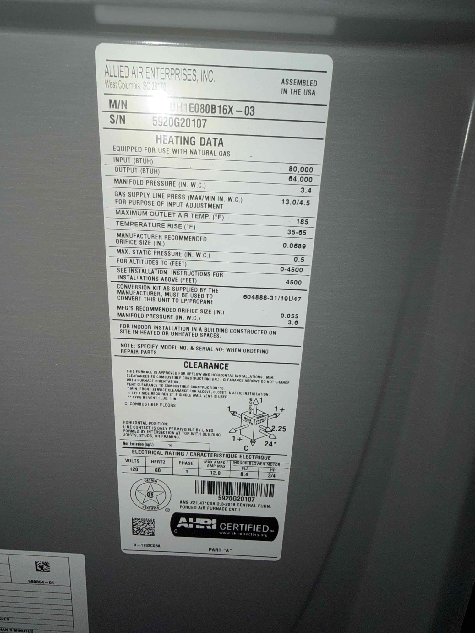 Performed an indoor safety maintenance on&nbsp; Armstrong  furnaces. Filters located inside filter rack, fau located in hallway closet, changed 16x25 filter, flushed condensation line, on fau followed sequence of operation, checked for amperage and voltage, checked for blower speed, check for any loose connections, check for carbon monoxide, check for temperature rise, check for capacitor, everything within range also cleared dust accumulated inside electrical component. Systems are working within specifications in heating at the time of maintenance. Gave Starbucks gift card