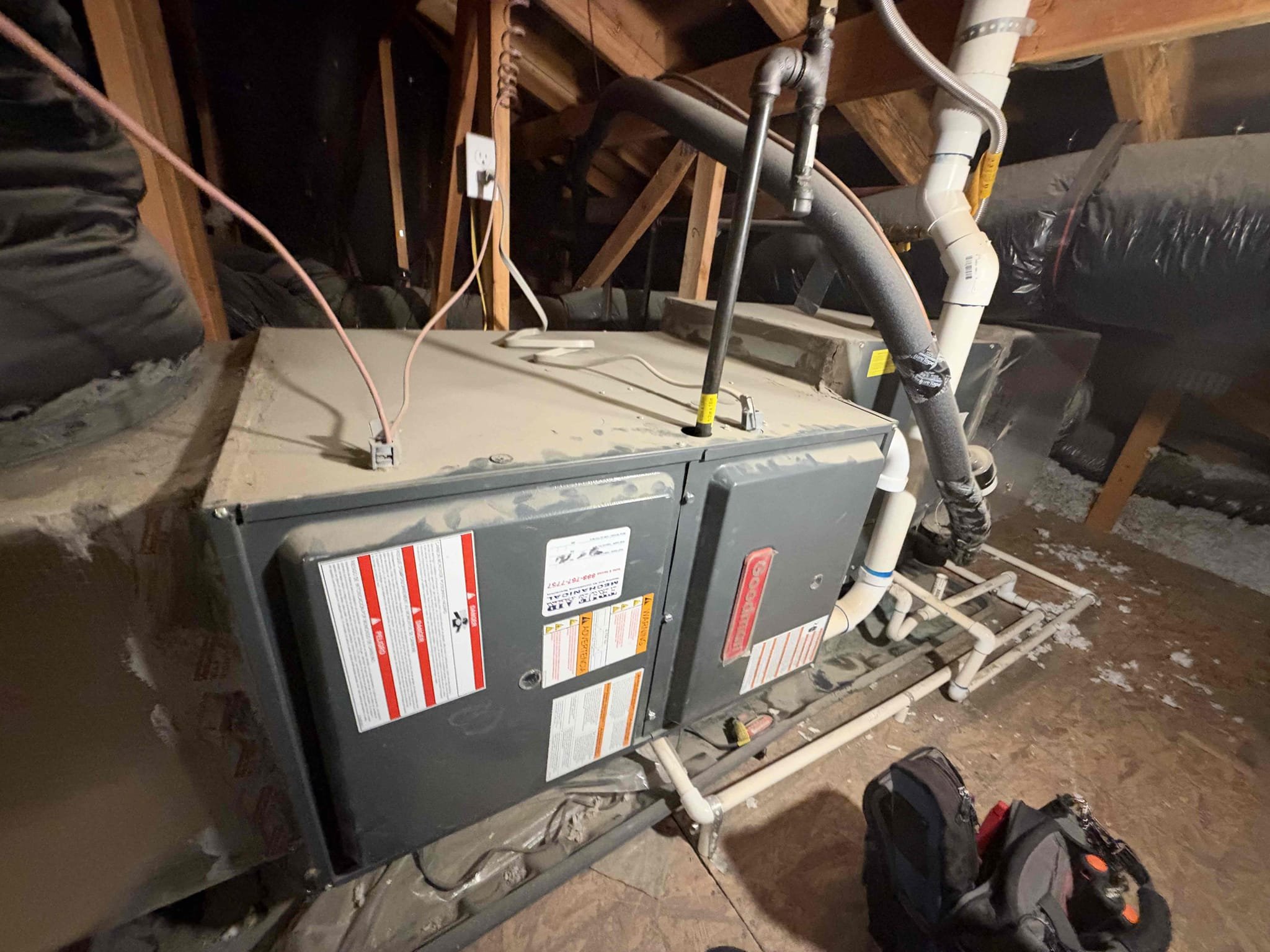 Demand call, client stated previous maintenance was done not that long ago and that thermostat stopped working. Upon arrival system thermostat was not receiving power, checked 24v to verify power. No power being supplied to thermostat. Further diagnostic panel for furnace was not properly put back on. Properly sealed up furnace panel and system came on. Thermostat is now receiving power. Apologized to client and reassured the maintenance done was done properly and that only the panel was not securely tighten and put on. Verified Honeywell 8000 thermostat is working properly along with Honeywell handheld remote. Stayed with client until system came on and called for cooling.System is now cooling home 