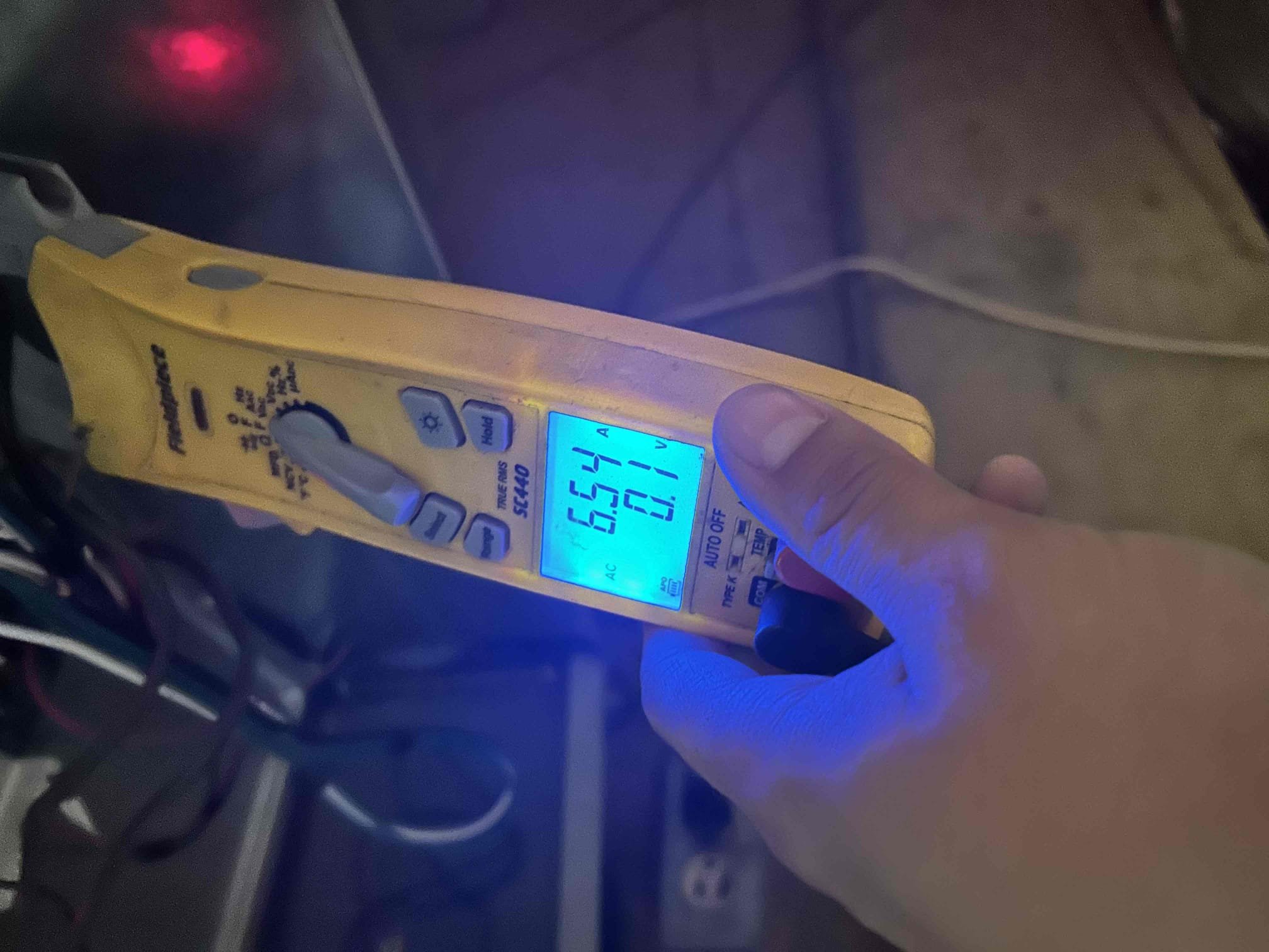 System: 2024 4 ton American Standard Heat Pump Split System

Maintenance Performed
• Replaced the existing 24” × 24” air filter.
• Inspected the Honeywell S200 thermostat and verified the operating range.
• Performed an operational check of the system.
• Checked temperature rise across the system.
• Inspected blower amperage and blower wheel condition.
• Checked circuit board operation.
• Inspected the condensate drain line to verify proper drainage.
• Dusted off and inspected electrical components.
• Inspected ductwork for visible damage, collapse, or deterioration. No obvious ductwork issues were noted.

System Condition
The system was operating properly at the time of service.