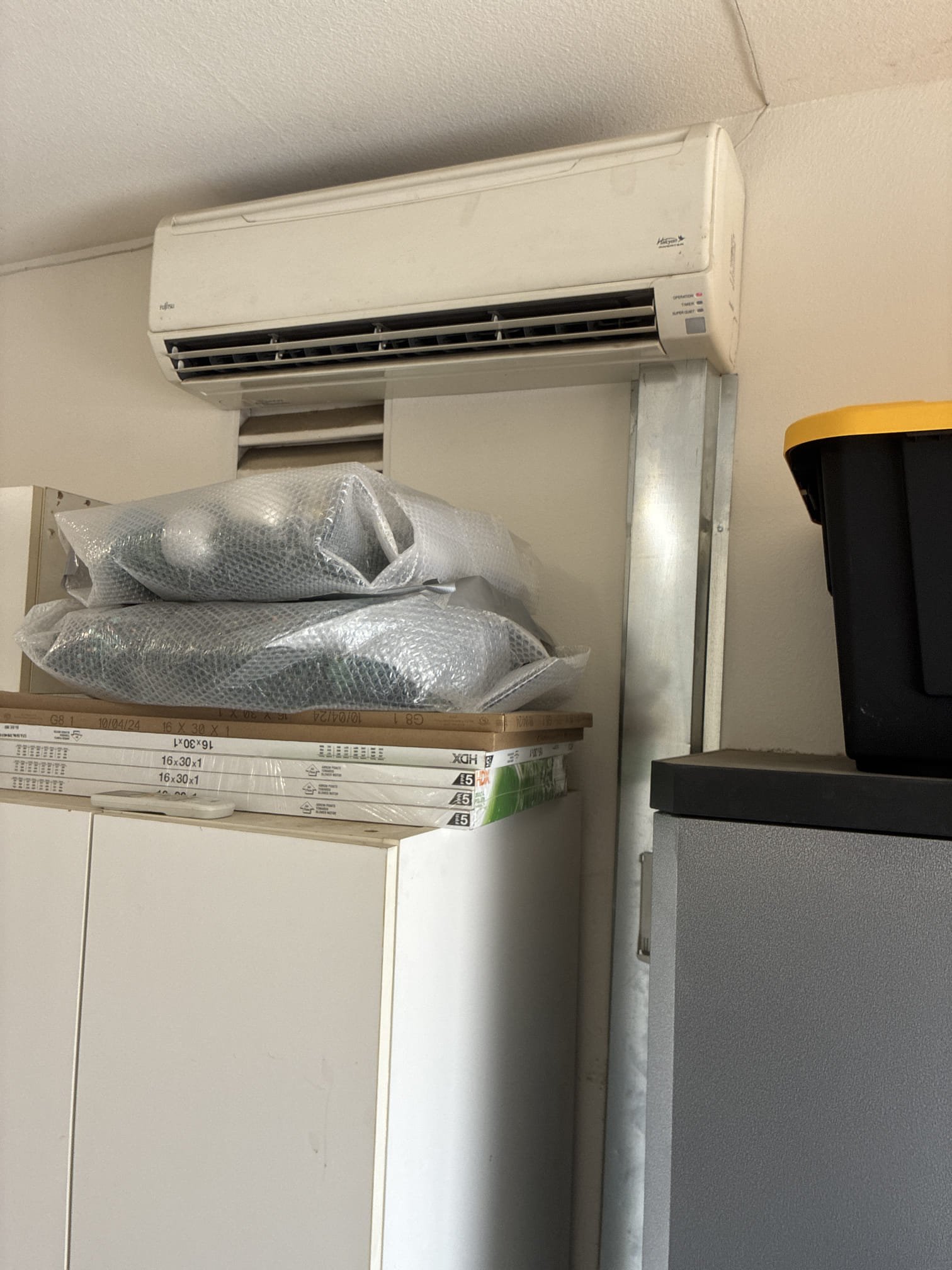 Upon arrival client stated they got back into town and mini split in the garage not working with error code light. Cycled power to system. Cycled system in cooling mode. Checked refrigerant levels and found system completely flat on refrigerant. System is around 12-13 years old. Advised client system has a refrigerant leak. Advised on leak search process. Sent over leak search and replacement options. Advised due to age that replacement is the better option. Advised when doing leak search if leak is not in a repairable spot will have to replace unit. 