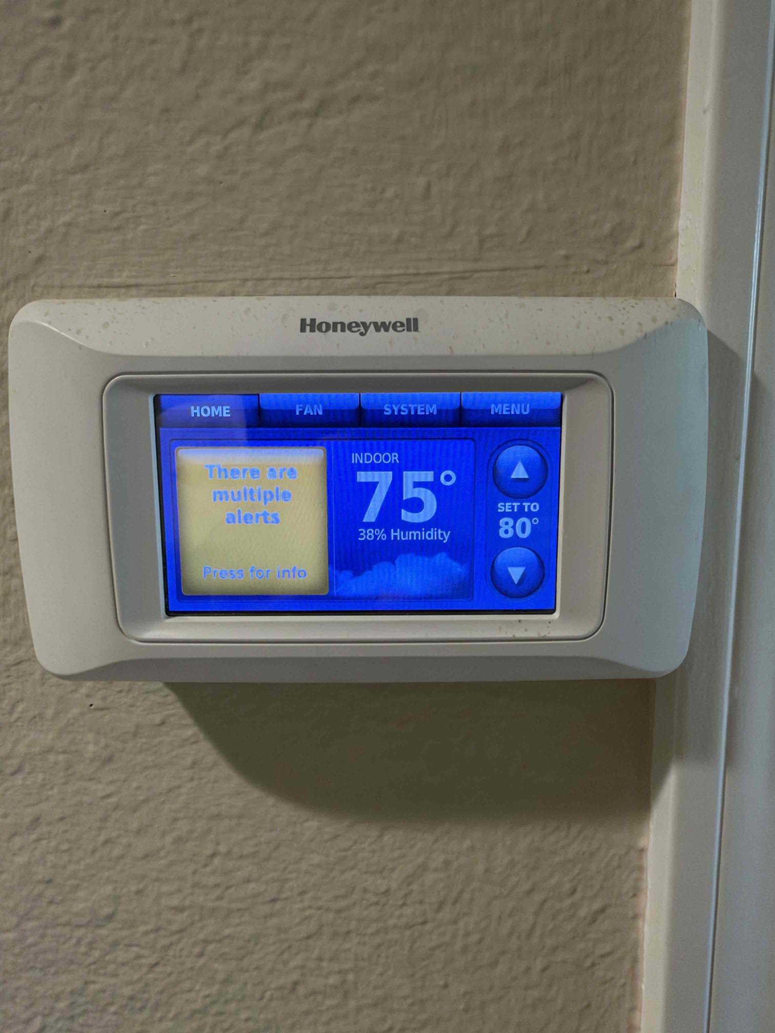 Maintenance on an American standard 5 ton gold series split system package unit. 24 x 24 filter in hallway. Condensation lines cleared filter changed. Verified condensate draining properly. Honeywell thermostat working properly. Verified all electrical and safety. Check system sequence of operation. Checked inducer fan motor amps, checked pressure switch, checked igniter, check 24 V on gas valve, checked flame sensor, checked blower, checked motherboard, checked temperature rise. Verified system is heating. All within range and working properly. System is working per manufacture spec. Spoke with client and talked about adding surge protector talked about the benefits of having one sent estimate.
