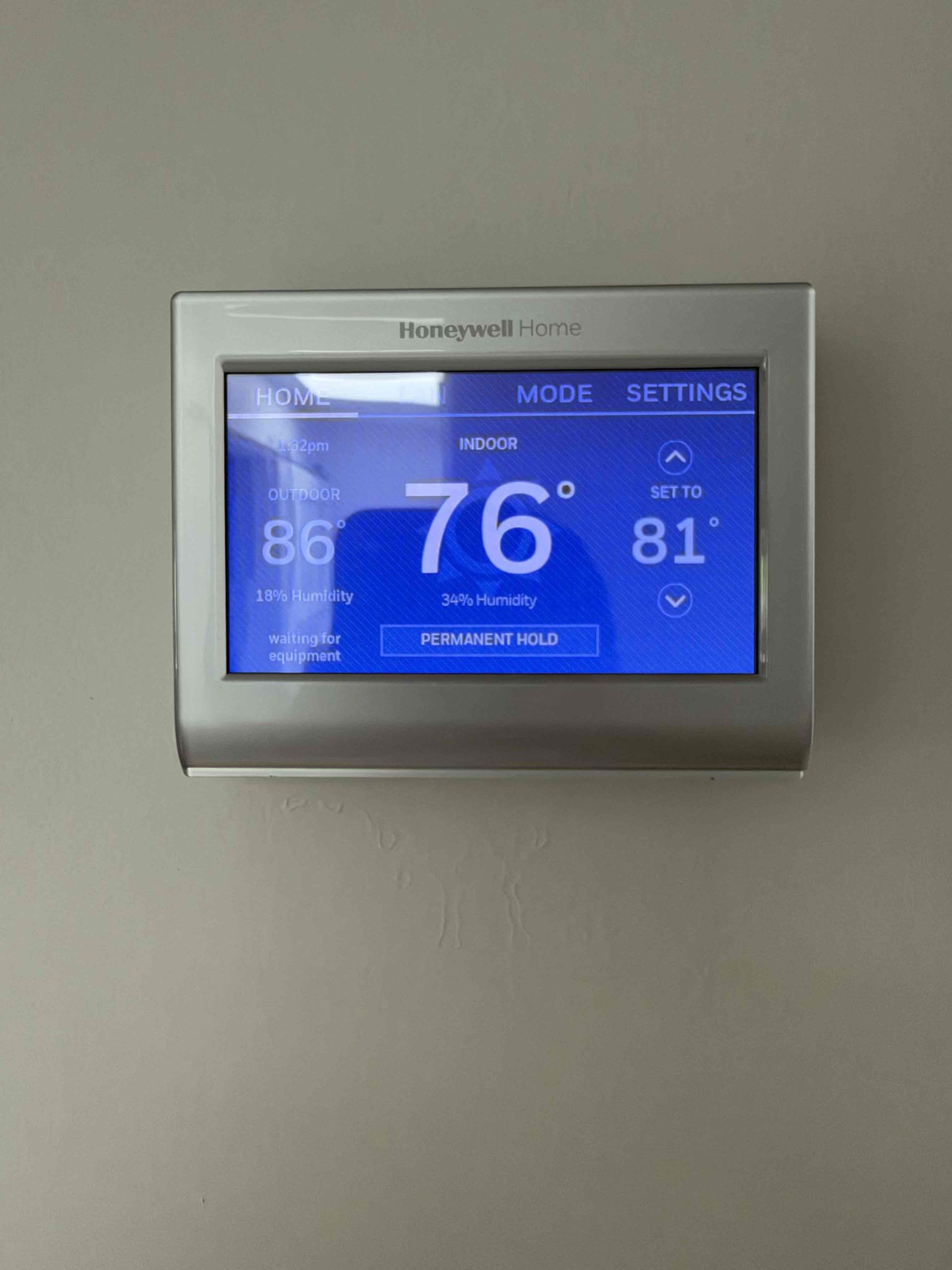 Maintenance on a Bosch 5 ton heat pump package unit. 20 x 30 filter and hallway and 14 x 14 in master bedroom. Condensation line cleared filters changed. Honeywell thermostat working properly check system sequence of operation verified all electrical and safety. Checked compressor amps, checked fan motor amps, checked fuses and disconnect box, checked inrush, checked two stage, checked temperature rise. System has surge protector. Verified system is heating. System is working per manufacture spec.