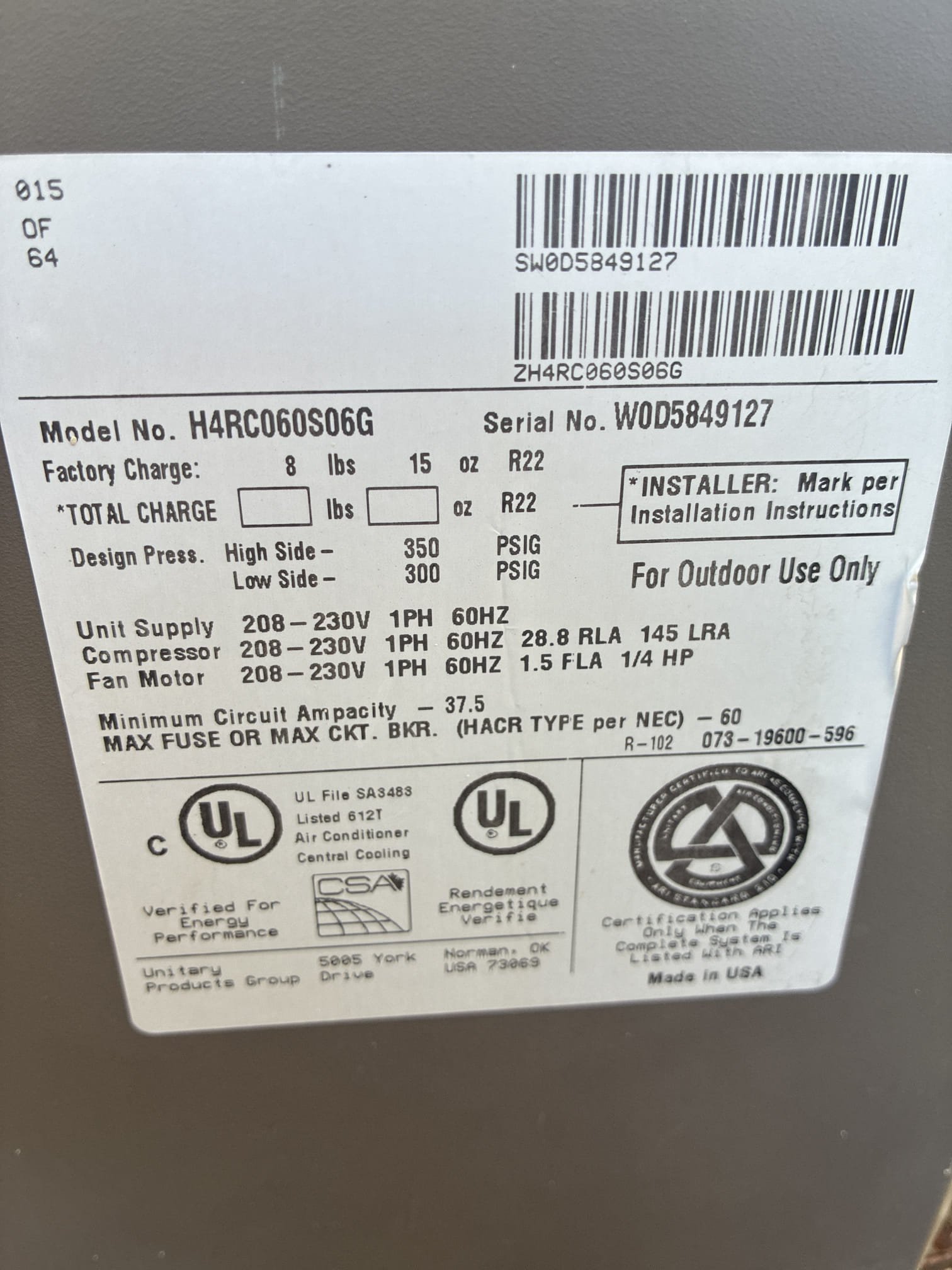 Upon arrival client stated system hasn’t been cooling for a few days. Stated smell coming from outdoor unit. Cycled system and found fan motor hardly spinning and running well over max amps. Advised client system is 21 years old I sing r22 refrigerant no longer being produced. Advised client fan motor has failed. Client would like to replace motor. Installed new oem fan motor and tested. Signed up on yearly agreement. Client would like replacement option as well.