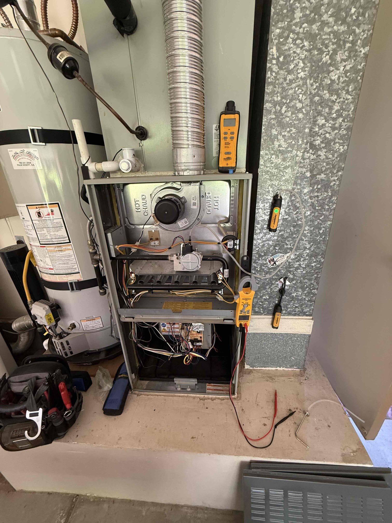 Performed annual heating maintenance on a 2014 American Standard split system. Upflow fau is located in the garage. Rinsed washable filter located in blower compartment. Cleared condensation line from fau and tested water safety switch for proper operation. Cleaned out burners furnace. Verified heating sequence of operation is working properly according to manufacturer specifications. Checked and detected zero carbon monoxide. Checked temperature rise. Adjusted gas valve output pressure from 3.77 in. WC to manufacture specifications of 3.5 in. WC. Blower capacitor tested within proper tolerance. Everything checked out within range. Thermostat checked out operational. System is working properly in heating at this time of service. Gave client Starbucks gift card and Prebooked cooling maintenance on site with client. 
