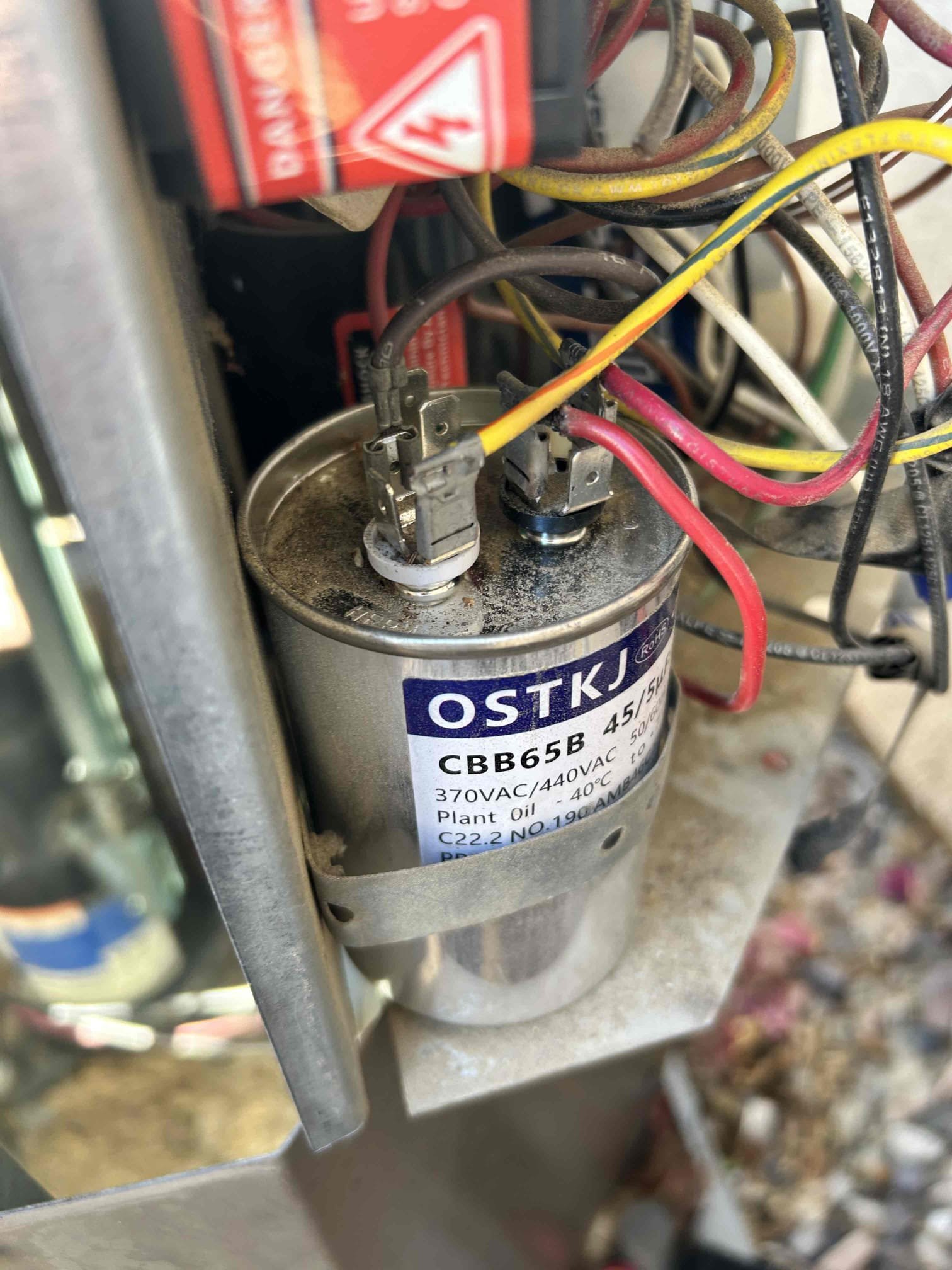     Performed annual maintenance on the York split system.
* Replaced the 20 × 30 and 14 × 14 air filters.
* Checked the T6 thermostat and verified the heating and cooling temperature settings.
* Inspected gas furnace components, including the gas valve, high-limit switch, flame sensor, flame assembly, igniter, and blower capacitor.
* Inspected ductwork for air leaks, disconnections, and visible damage.
* Cleared the condensate drain line and verified proper drainage.
* Cycled the cooling system and checked the capacitor, compressor, and associated electrical connections.
* Found that the capacitor wiring connections were incorrectly positioned. Corrected the wiring so yellow from hard start is on herm , the compressor wire to HERM, and both common wires to C.
* Tested system operation after correcting the wiring and verified proper operation at the time of service.
Completed the maintenance inspection and operational checks to ensure the heating and cooling systems were functioning pr