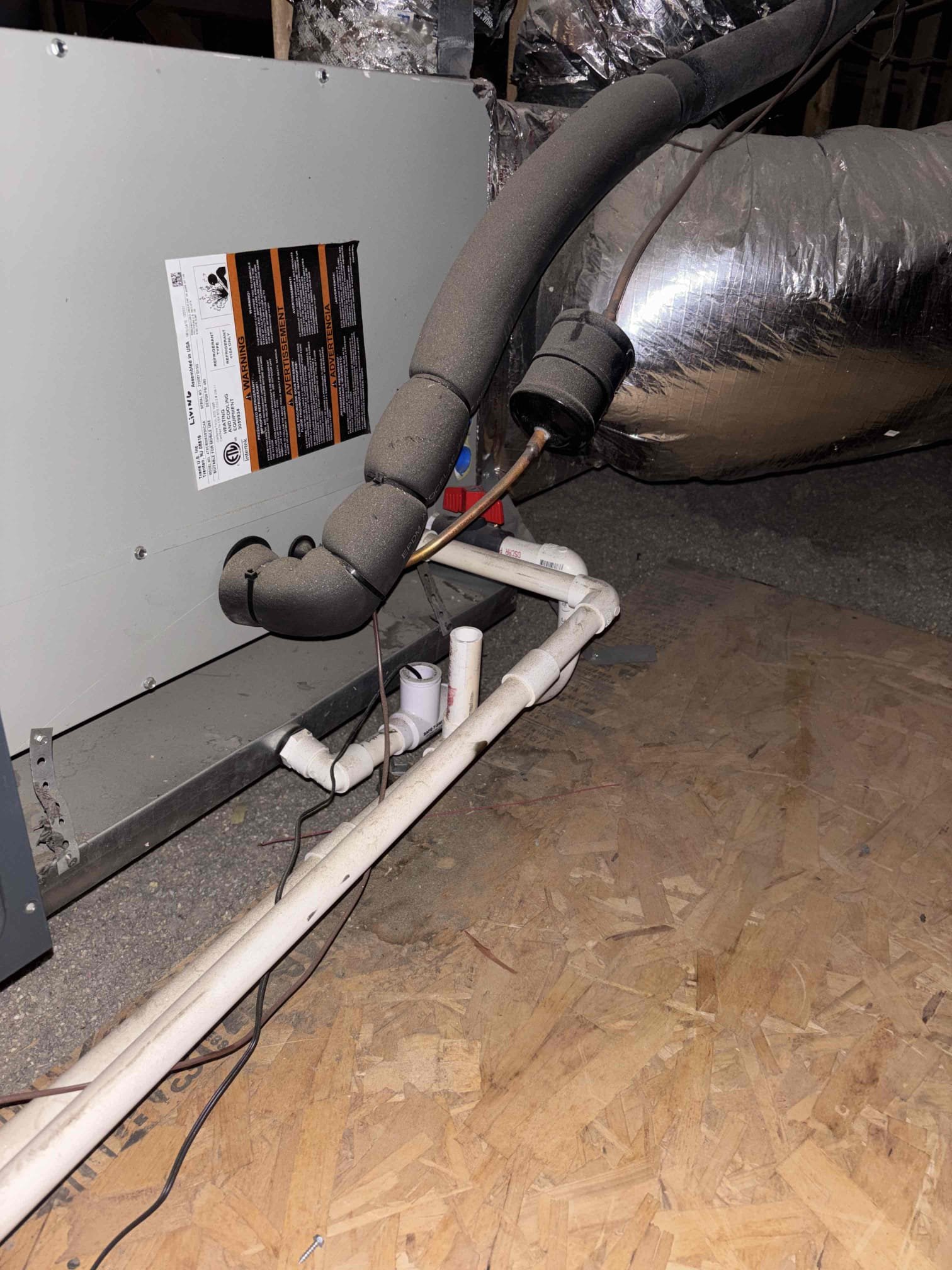 Completed heating maintenance on two Platinum heat pump systems located in the attic access. Inspected and checked all electrical components to ensure they were operating within manufacturer specifications. Checked system operation, verified proper temperature rise in heating mode, and cleaned the condensation drain lines to ensure proper drainage. Replaced the air filters and inspected the overall condition and operation of both systems. After completing the heating maintenance, I switched both systems back into cooling mode and verified they were operating properly. Both systems were checked for proper operation, and everything was functioning as expected at the time of service. No additional recommendations at this time