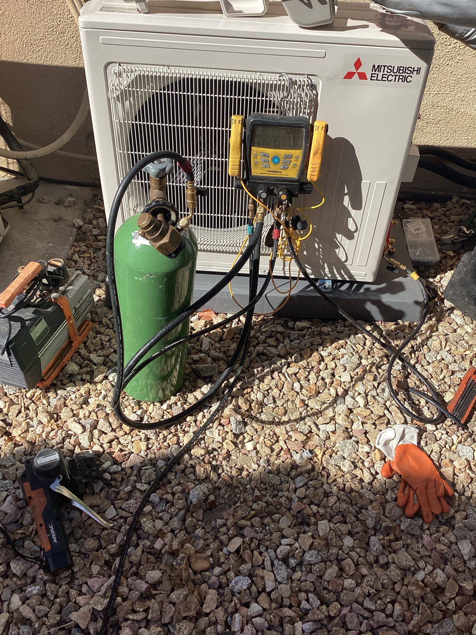 Installed 2-ton Mitsubishi 18 SEER mini-split.
