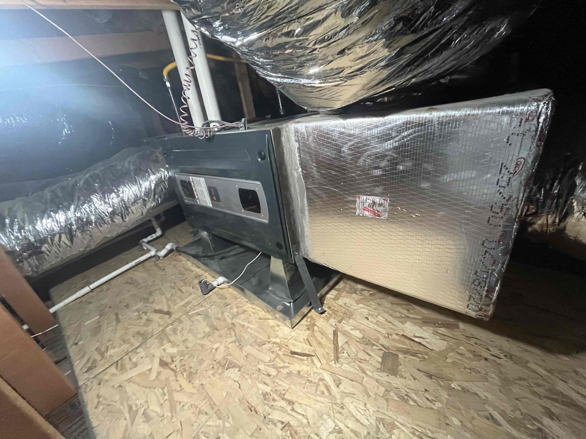 🔥💨
Single system service
2019 Trane split system
90% gas furnace located in attic/master closet access
Condenser located on ground

Semi annual HVAC fall service
Replaced 20 x 30 and 14 x 24  filters/lower wall
Cycle equipment followed, heating sequence of operation, check, inducer fan motor, blower motor, heating safety sensors, gas, pressures, amps and voltage
Check for carbon monoxide/nothing detected
Thermostat checked out OK.
Cleared condensation line, cleaned out burners, furnace, and mechanical platform
Rinsed washable filters and condenser for garage ductless unit
✅
Equipment checked out operational 

🎃☕️
Gave client Starbucks gift card for October maintenance 

📆
Client will schedule for maintenance later 