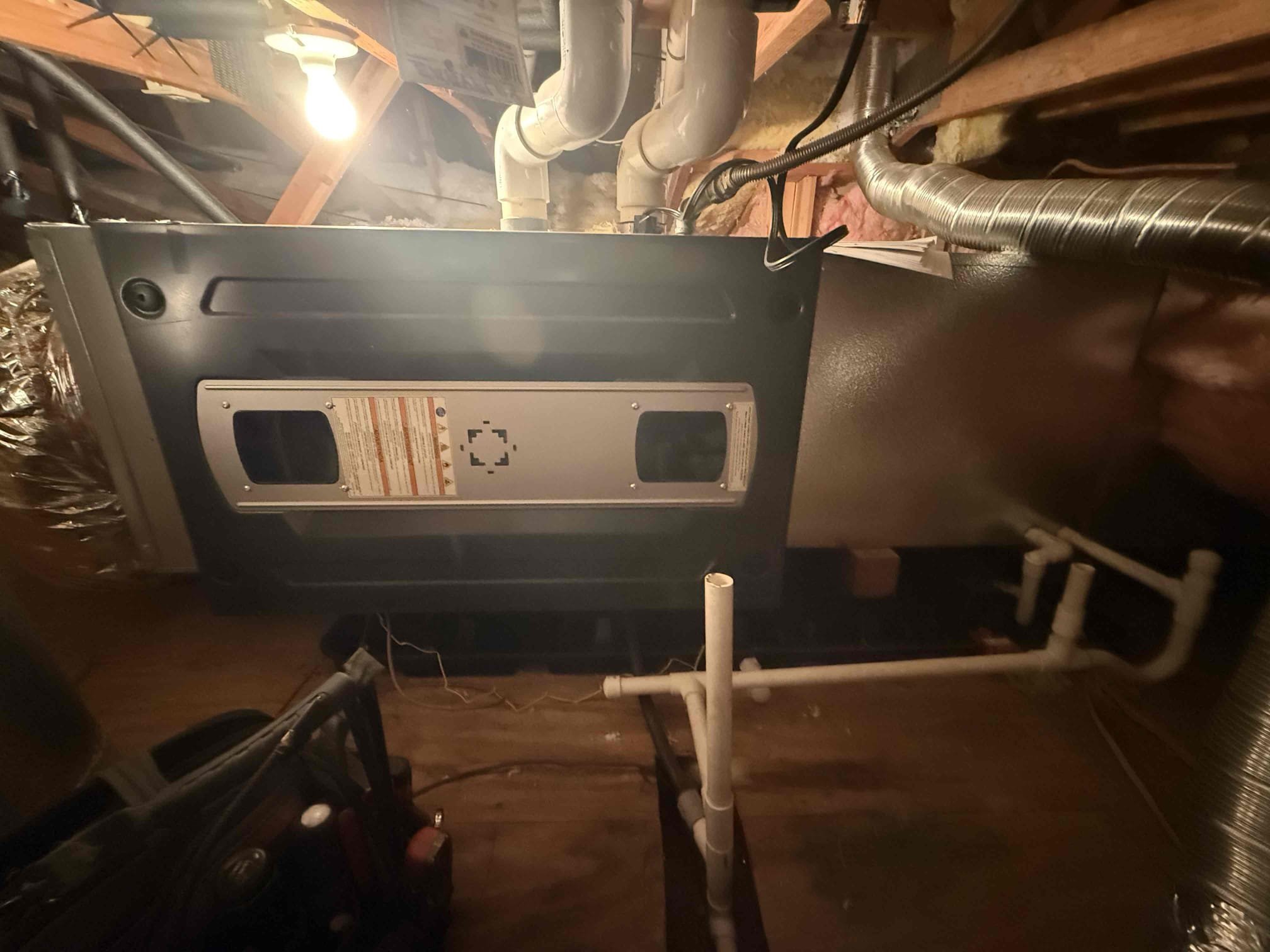 Performed annual heating maintenance on a 2017 American Standard Split System. Replaced 20x20 filter located in hallway ceiling. Attic access is located in hallway ceiling. Cleaned out burners furnace. Verified heating sequence of operation is working properly according to manufacturer specifications. Checked flue pipes were secure. Checked and detected zero carbon monoxide. Checked temperature rise. Cleared condensation lines from FAU. Everything checked out in range. Honeywell 8000 thermostat checked out operational. System is working properly in heating at this time of service. Gave client Starbucks gift card. 