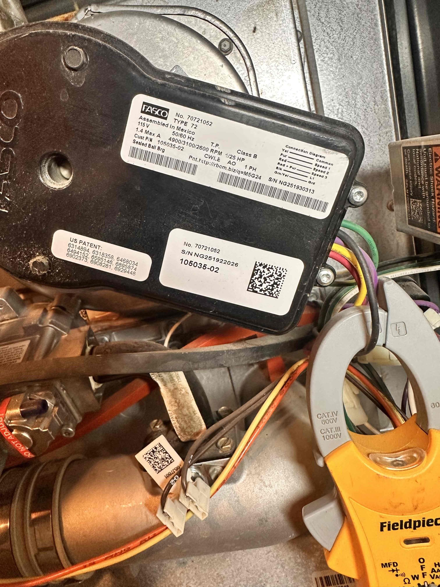 Performed heating maintenance and safety check on AC Pro upflow indoor equipment located in the attic, accessed through the upper wall cavity. Member has temporarily installed an 18 × 30 washable filter. We cycled equipment in heating and verified proper operation. Inducer motor measured 0.60 amps, below the nameplate maximum of 1.4 amps. Performed a water test on the condensate pump and verified proper operation. Zero carbon monoxide detected. Honeywell thermostat checked out operational. System is operating within manufacturer specifications and heating properly.

We documented damaged duct jackets and exposed insulation and informed member of the findings. Member would like to move forward with replacement of the 10-inch ducting supplying the living area and the 3-inch ducting serving the restroom. We will send a proposal for duct replacement. Once the proposal is signed, the office will call to schedule the replacement appointment.

Provided member with a Starbucks gift card.