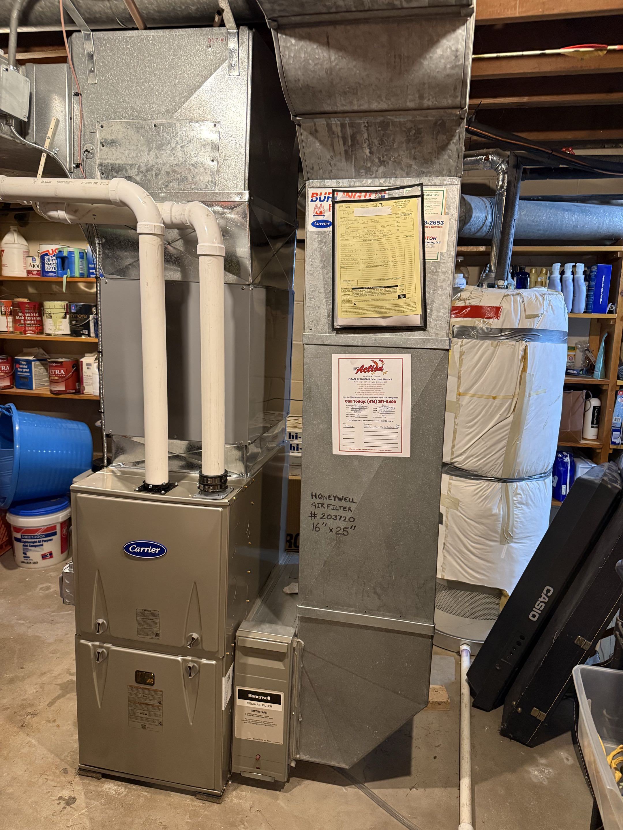 Carrier furnace Install with a heat pump  