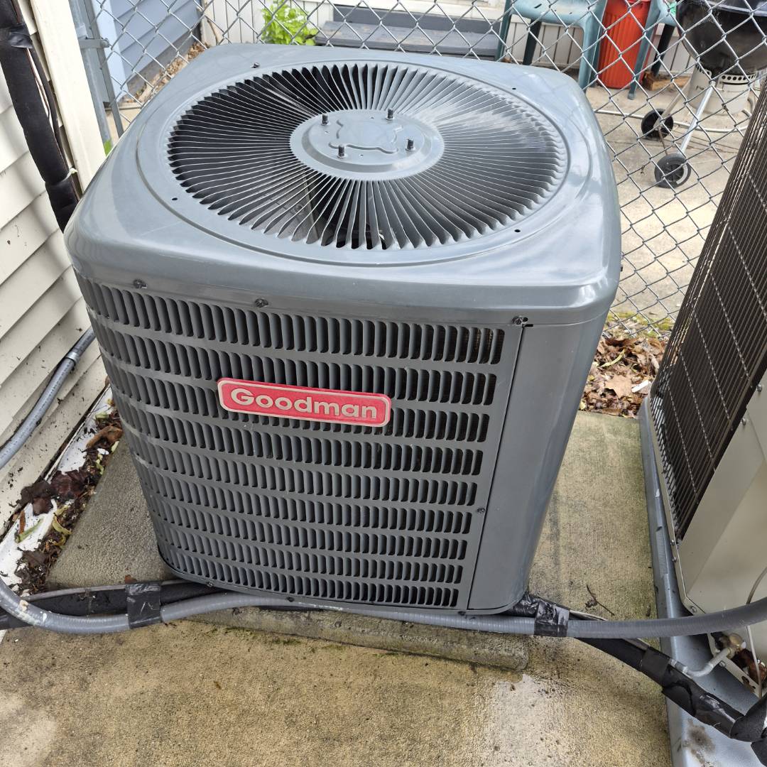 cleaning and maintenance of two Goodman condensers