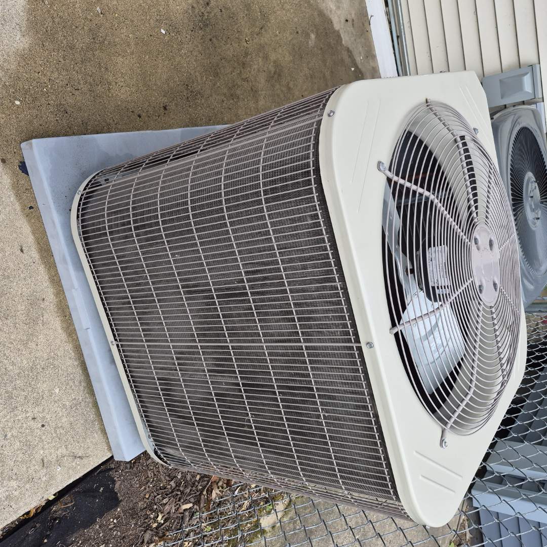 cleaning and maintenance of two Goodman condensers