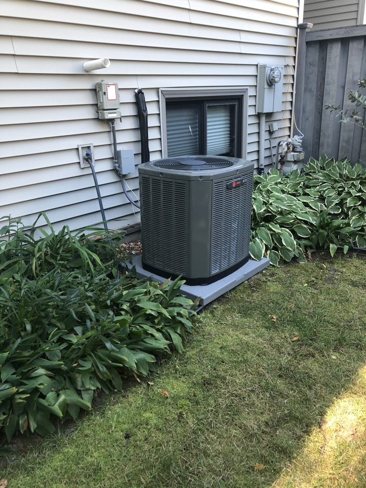 Quality check on installation of Trane high efficiency furnace & AC