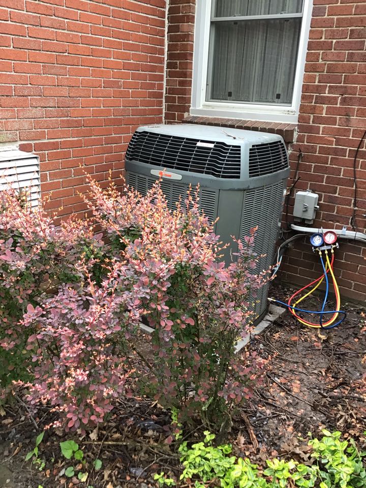 Ac maintenance call. Performed and completed the annual maintenance and cleaning on a Trane AC system.