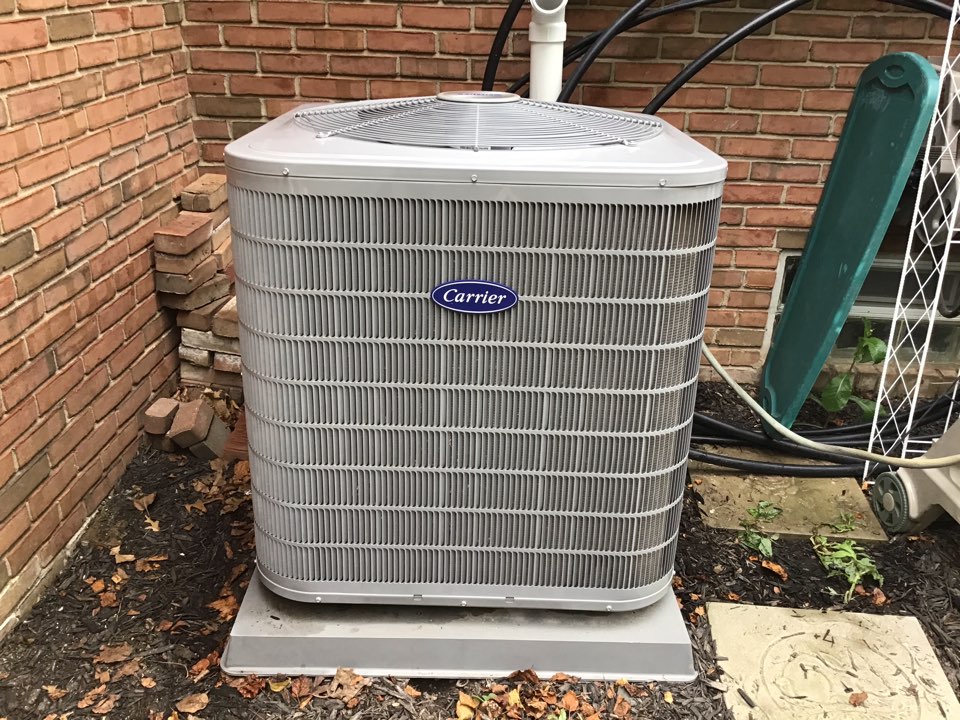 Service on a residential carrier air conditioner in Washington township.