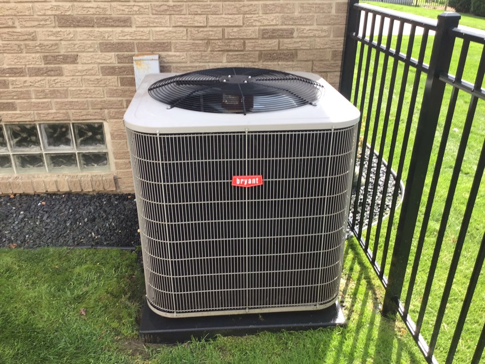 Service on a residential Bryant air conditioner in Washington township.