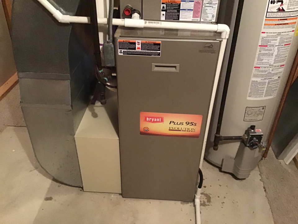 Service on a residential Bryant furnace in Troy.