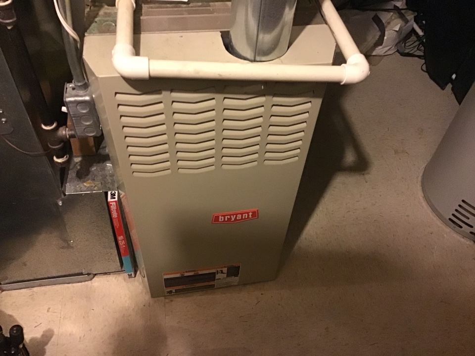 Service on a residential Bryant furnace in Troy.