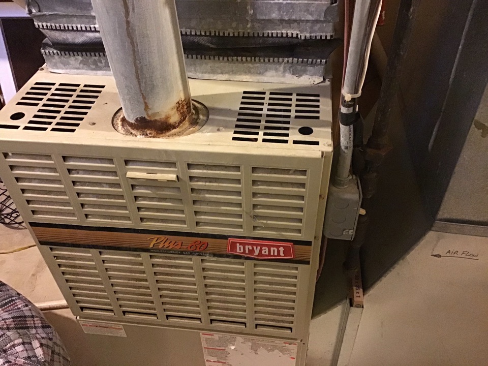 Service on a residential Bryant furnace in Troy.